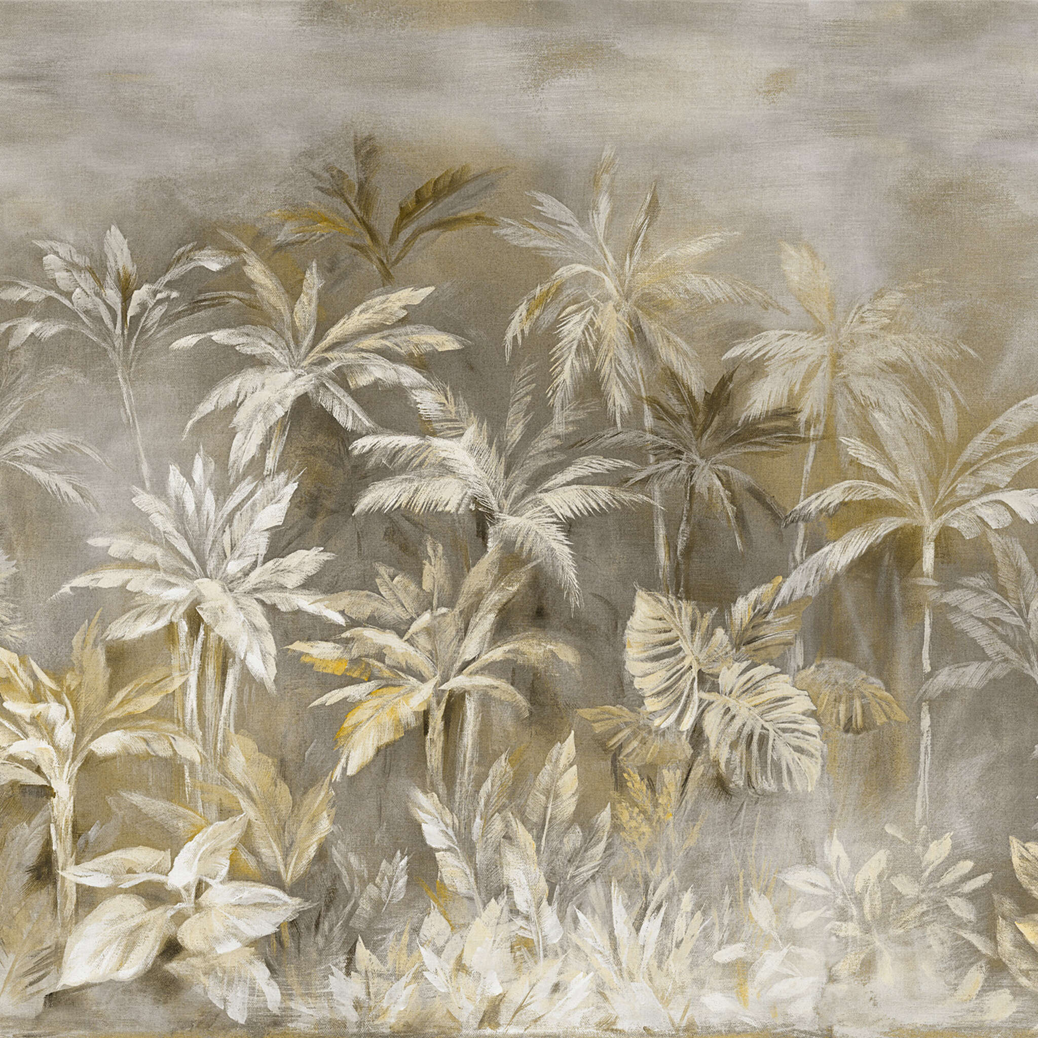 Jungle wall mural in green 364439