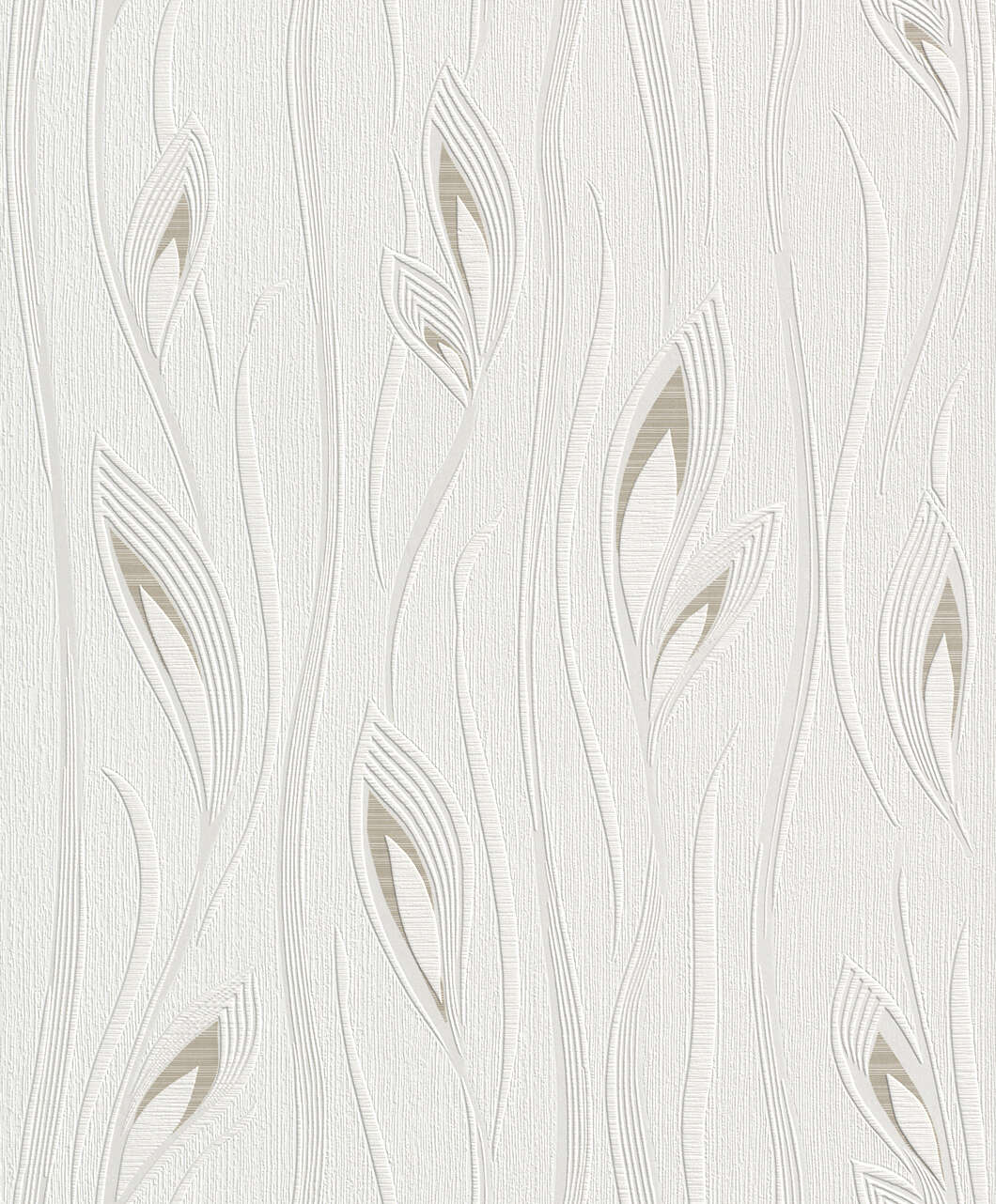 10-788501 Artikelscan 1 Wallpaper with abstract, three-dimensional leaves and organic tendrils