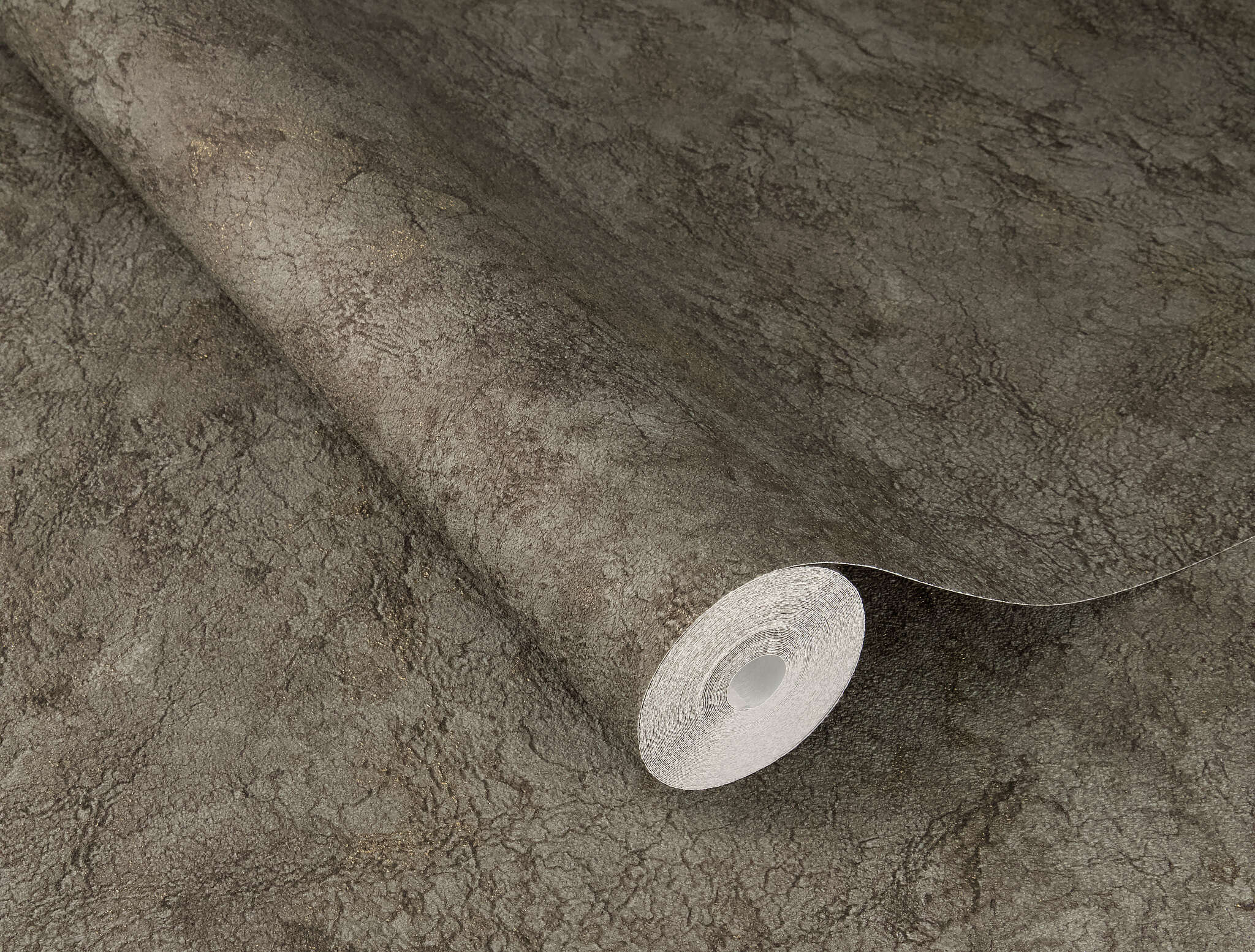 10-497564 Detailaufnahmen 1 Terra non-woven wallpaper in dark grey - Factory VI 497564