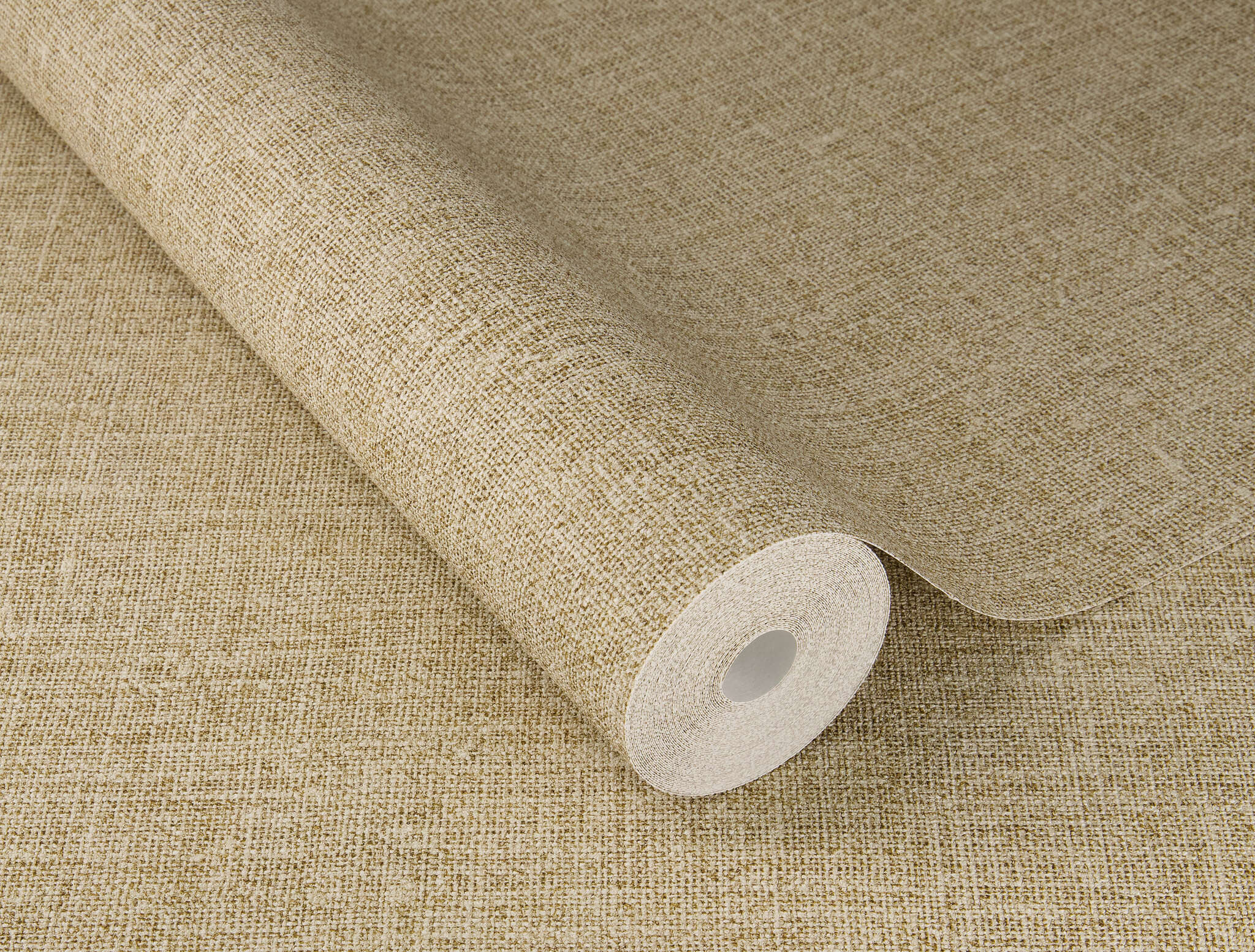 10-613896 Detailaufnahmen 1 Uni Vliestapete Leinenoptik in Beige - Atelier Tissé Linor 613896