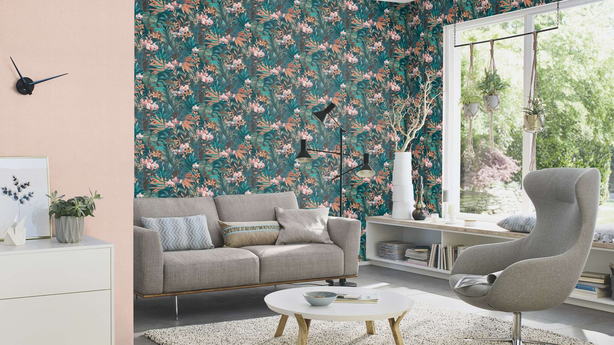 10-833133 Raumsituationen 4 Non-woven wallpaper in blue-night blue Selection vinyl/non-woven 833133