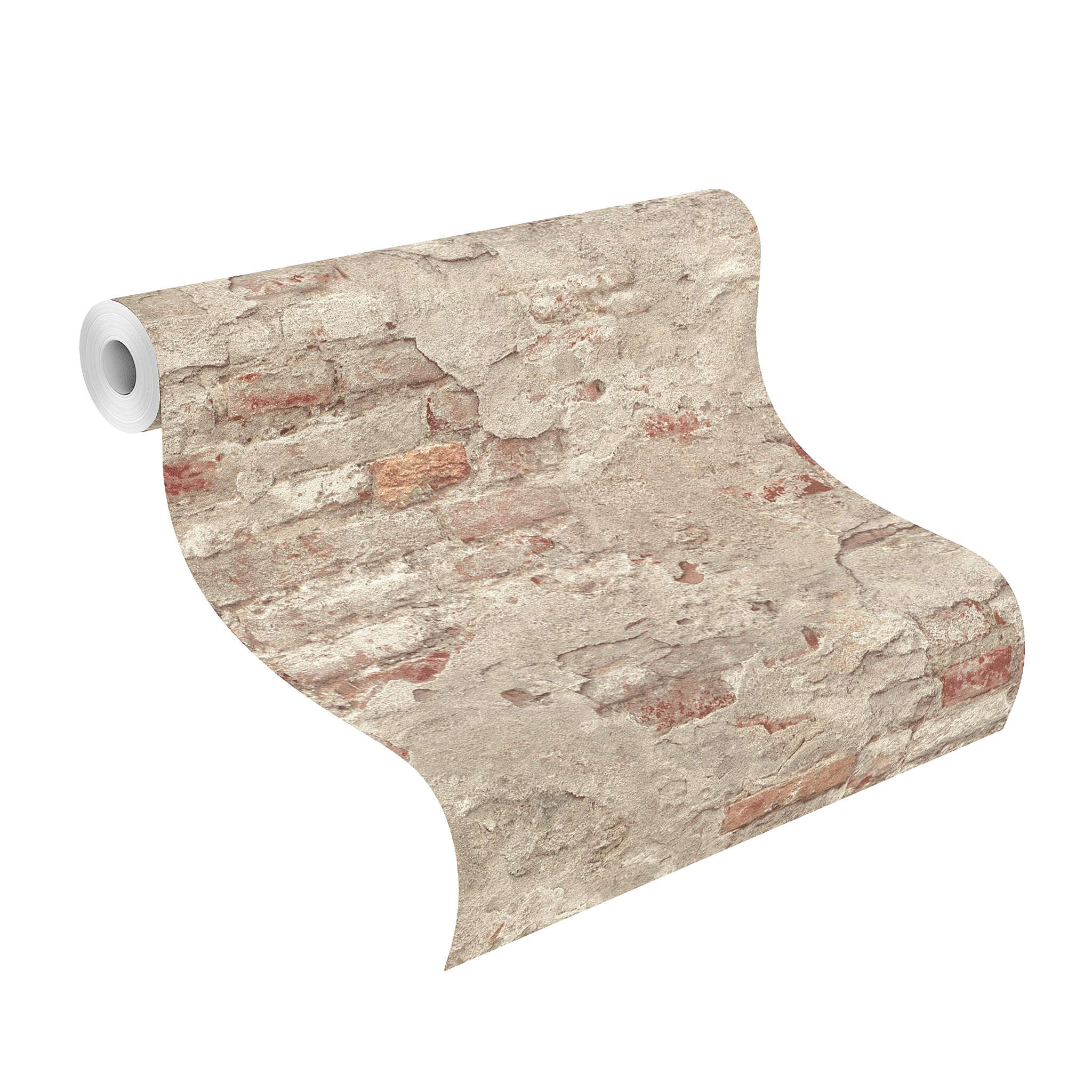 10-939323 Rolle abgerollt 1 Mauer Vliestapete in Beige Selection 939323