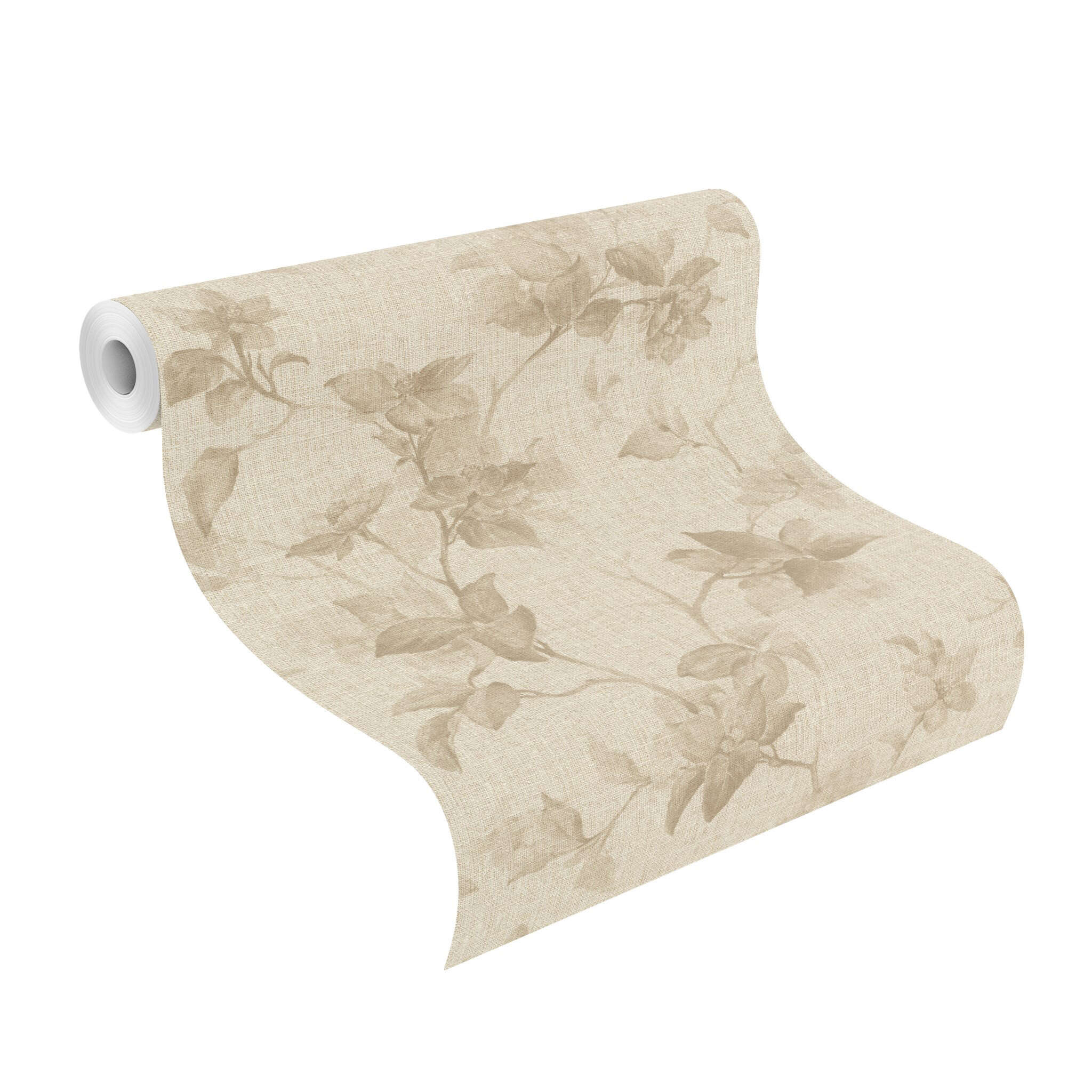 10-612929 Rolle abgerollt 1 Vliestapete florale Ornamente in Beige - Atelier Tissé Harper 612929