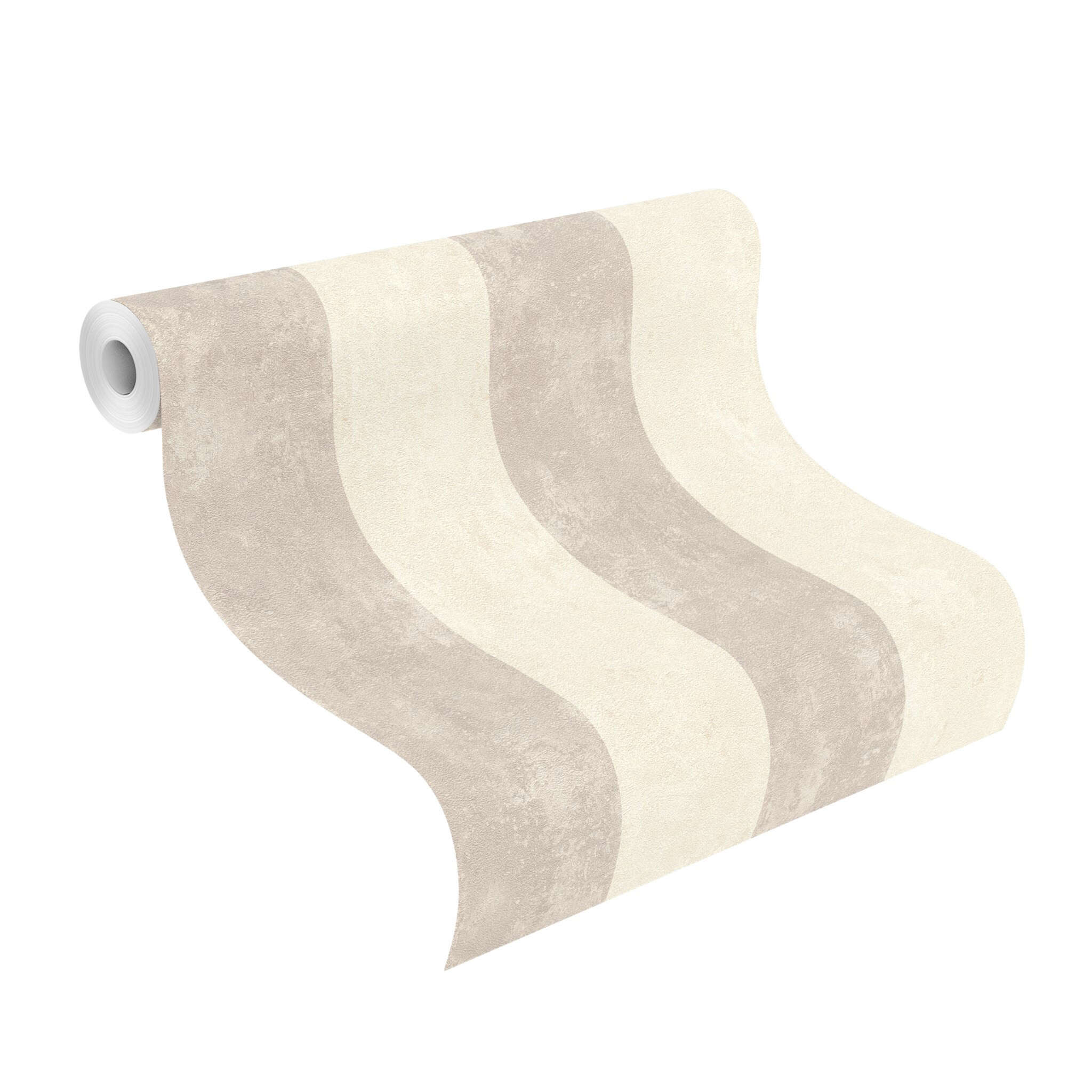 10-608960 Rolle abgerollt 1 Rollenabbildung mit Streifentapete mit Putzoptik