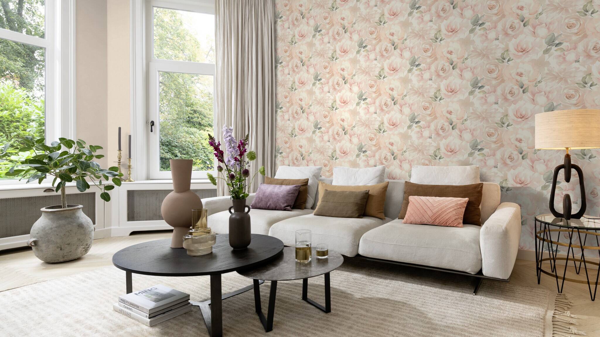 10-582314 Raumsituationen 3 Non-woven wallpaper in pink Selection vinyl/non-woven 582314