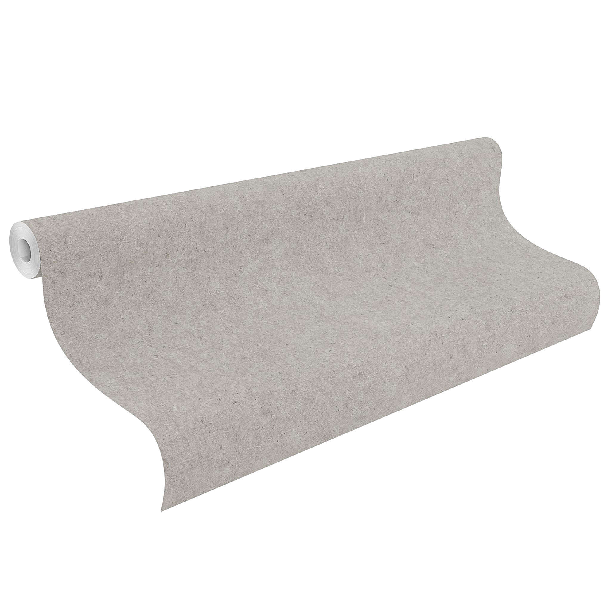 10-974249 Rolle abgerollt 1 Concrete non-woven wallpaper in gray-medium gray Selection double wide 974249
