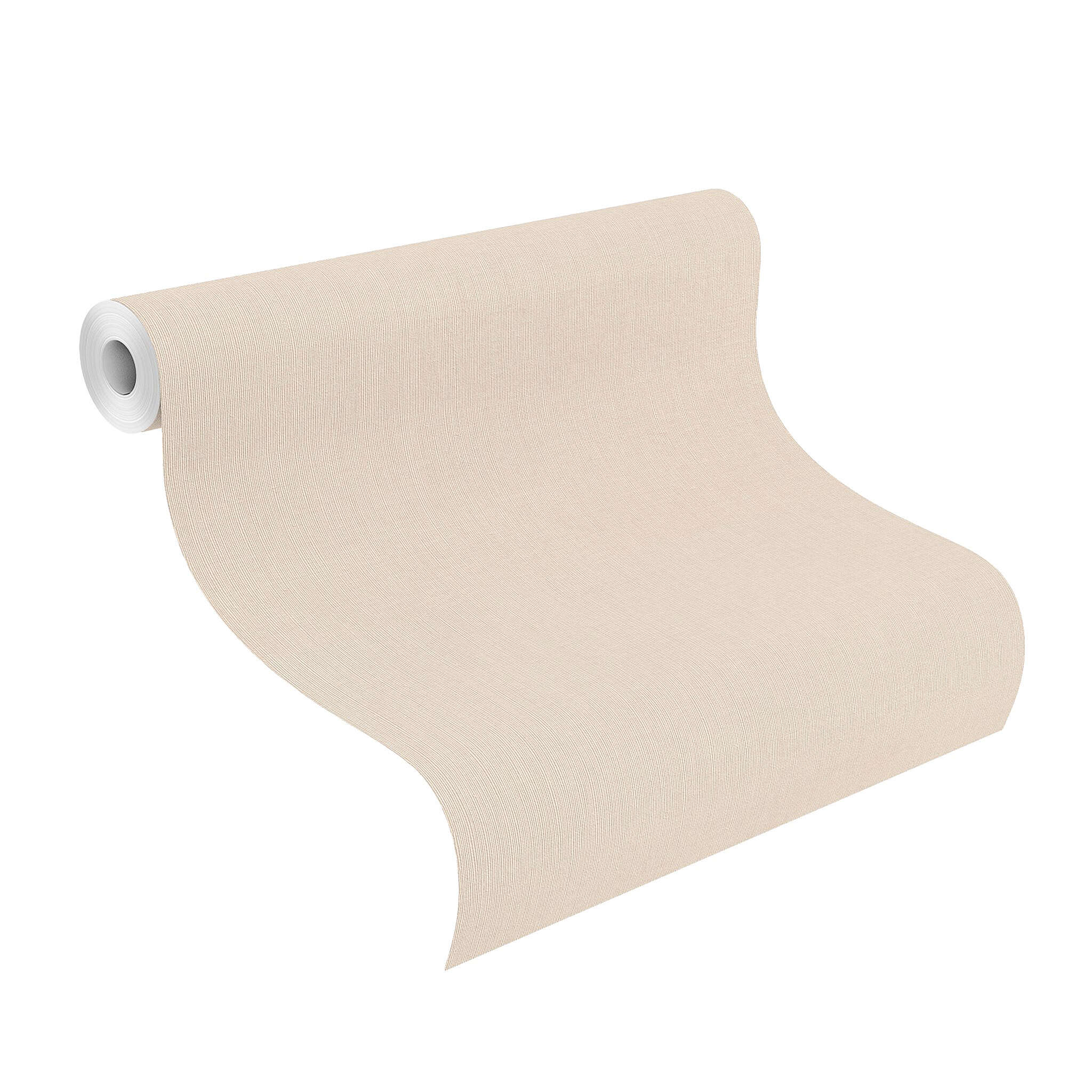 10-484526 Rolle abgerollt 1 Unrolled wallpaper roll with Single-colour wallpaper with a textile texture