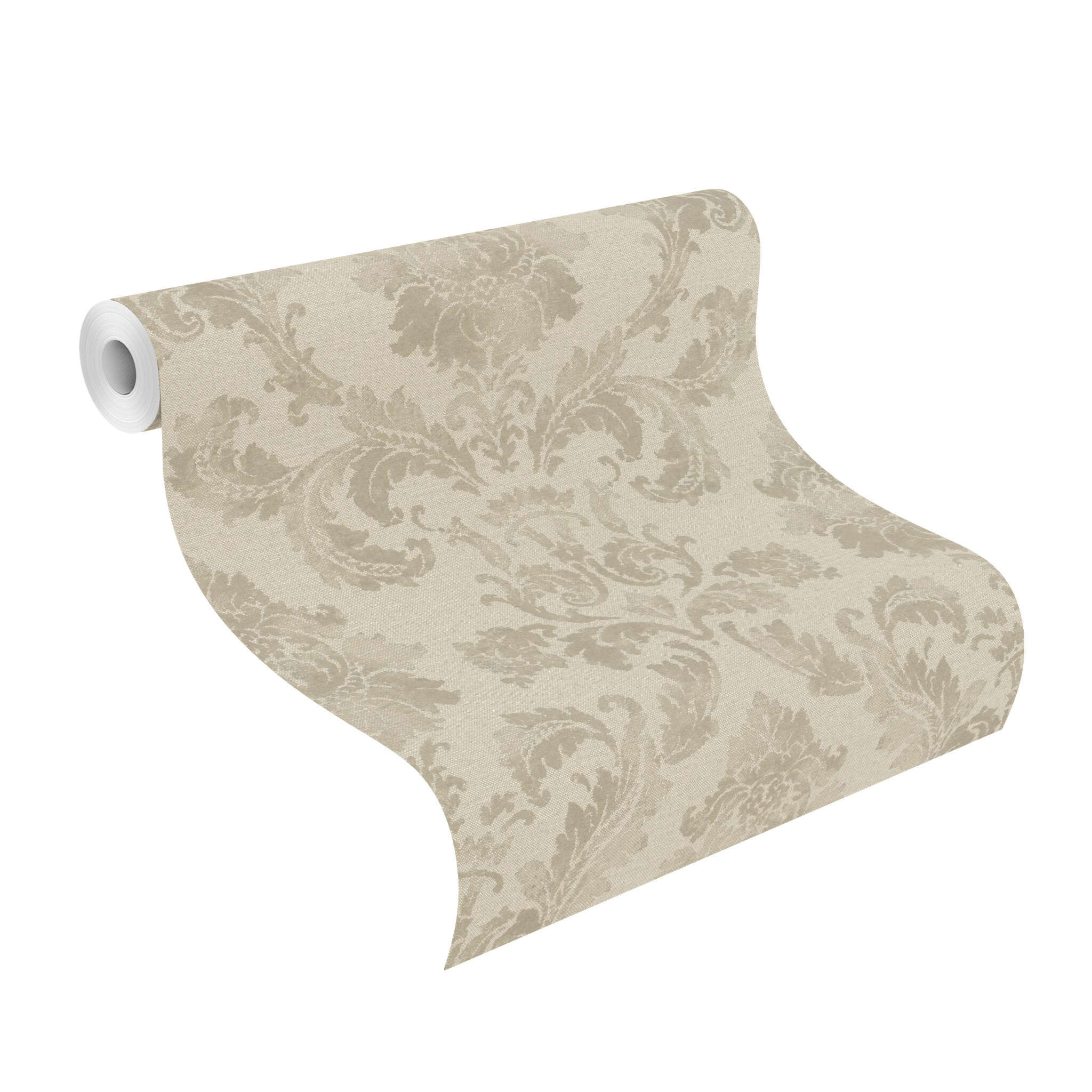 10-412628 Rolle abgerollt 1 Papier peint intissé damassé, beige In Bloom 412628