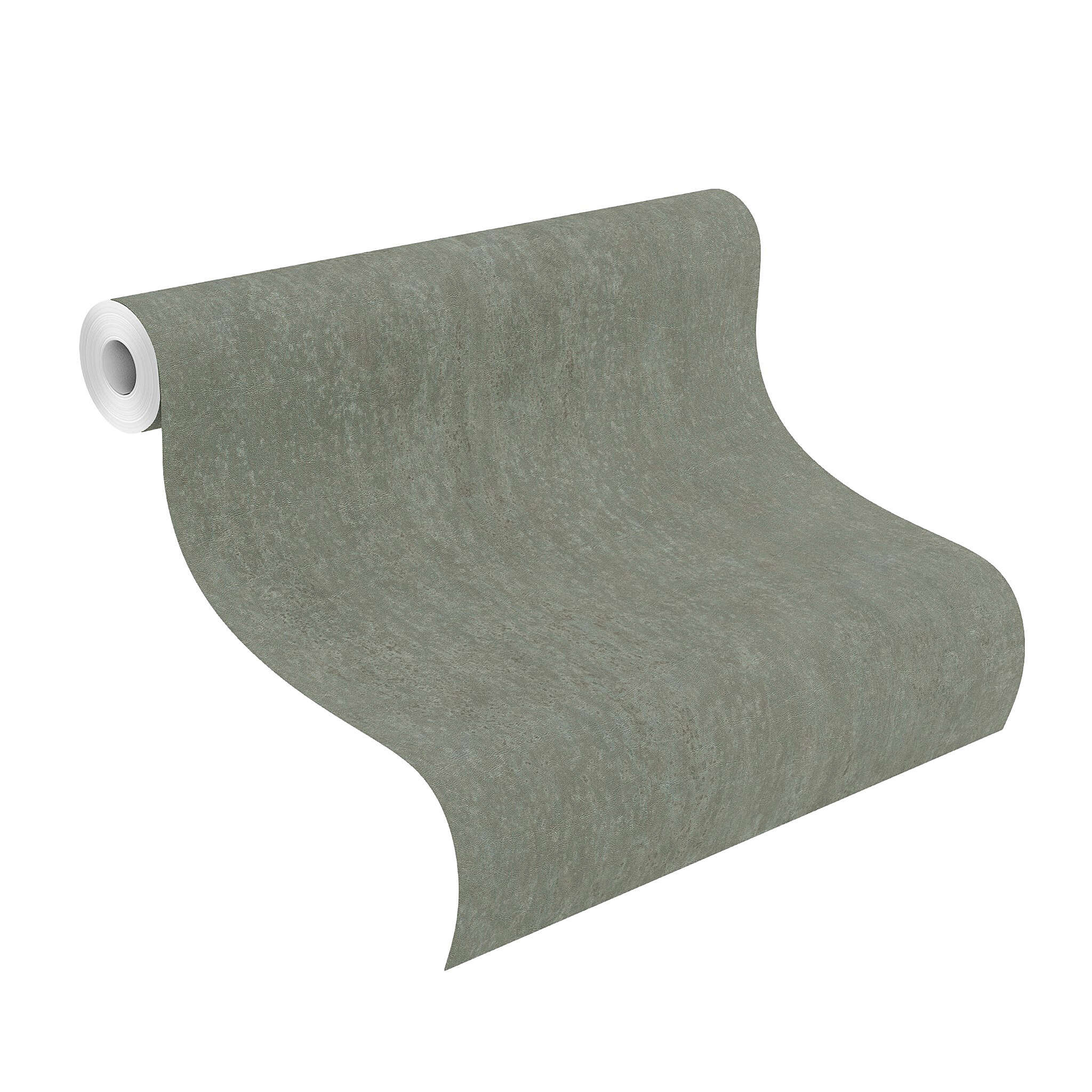 10-550078 Rolle abgerollt 1 Non-woven wallpaper in light green-grey-green Selection 550078