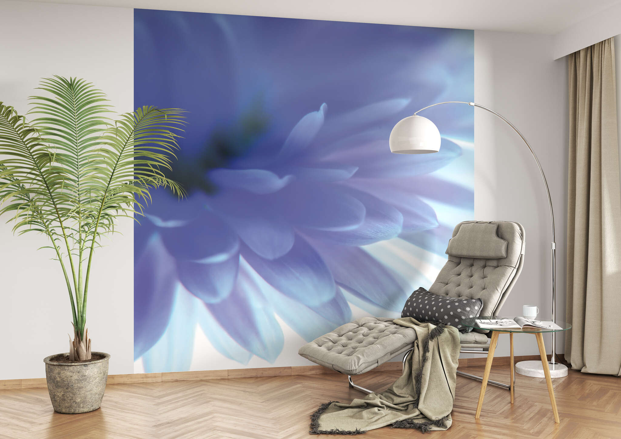 10-890754 Raumbilder 1 Fototapete Blume in Blau 890754