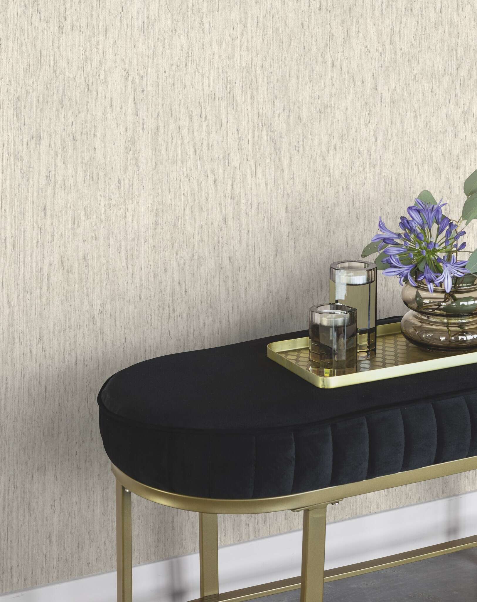 10-571042 Raumsituationen 2 Non-woven wallpaper in gray Back To Nature 571042