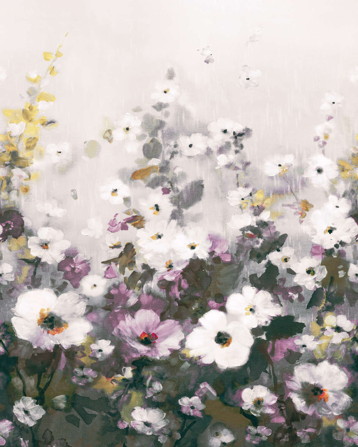360875 - Wandbild - Sommerblumenwiese in zartem Grün und violetten Highlights magicwalls photo wallpaper flowers purple 360875