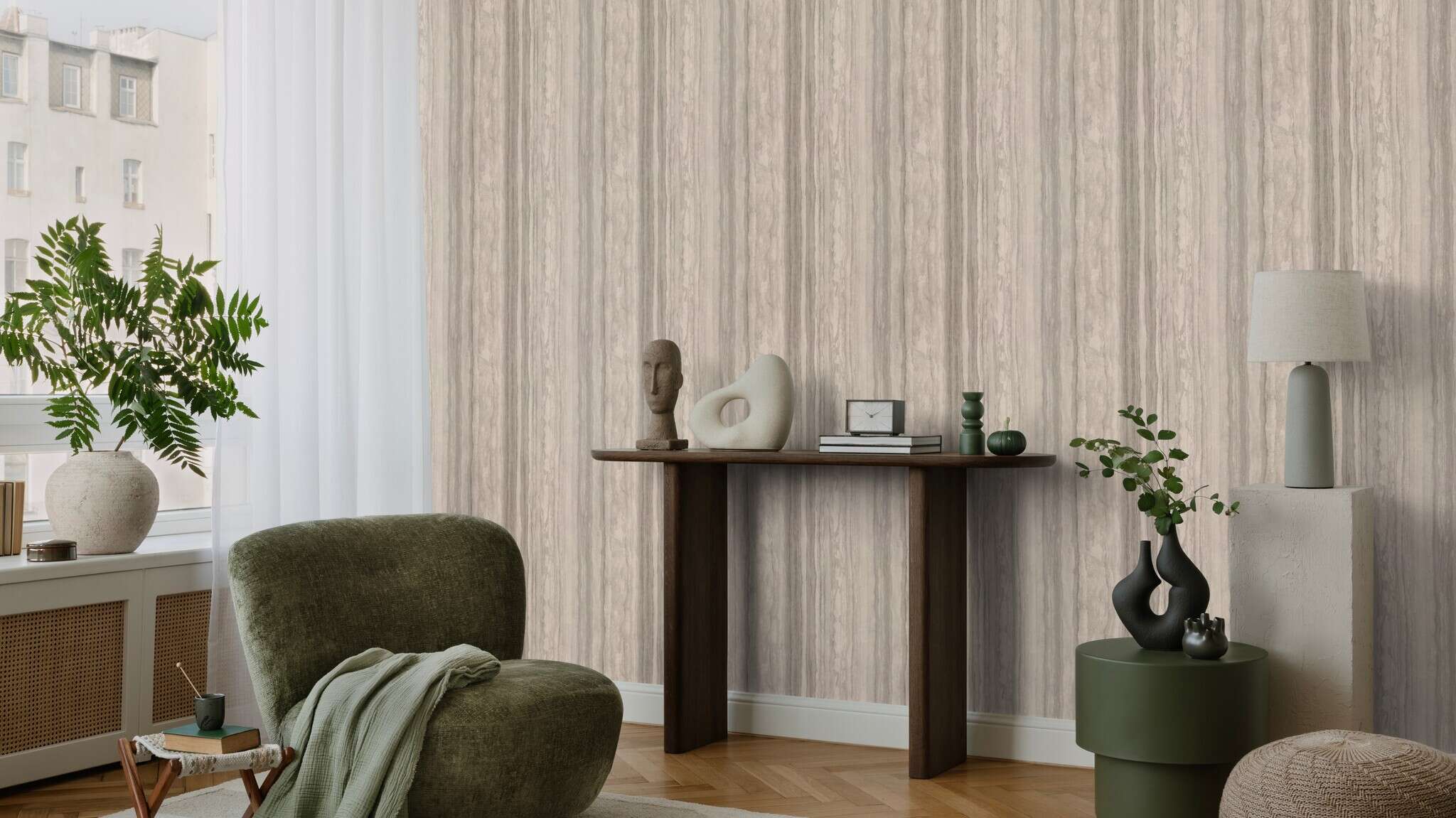 10-497342 Raumsituationen 3 Palazzo non-woven wallpaper in grey - Factory VI 497342