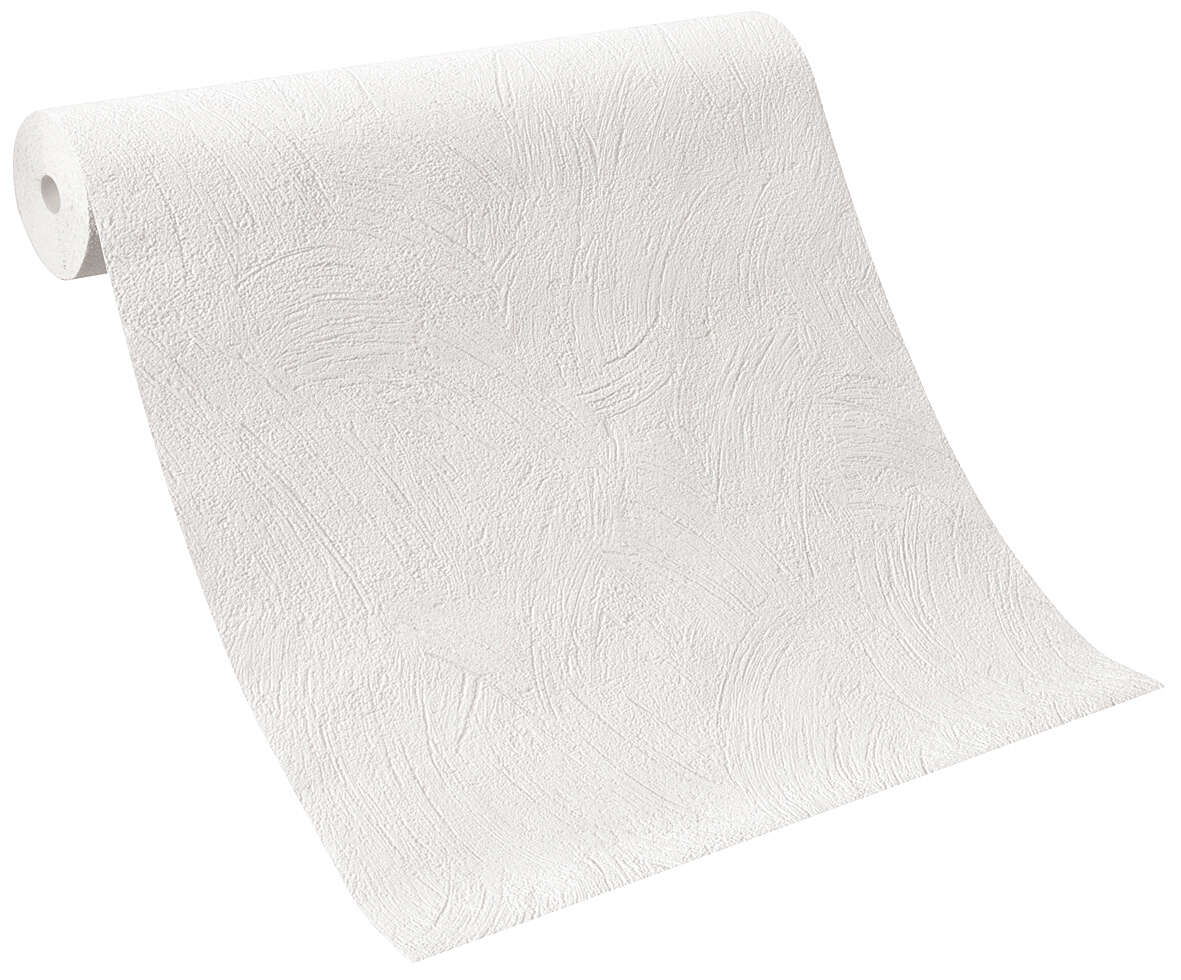 10-859201 Rolle abgerollt 1 Non-woven wallpaper in white Selection 859201