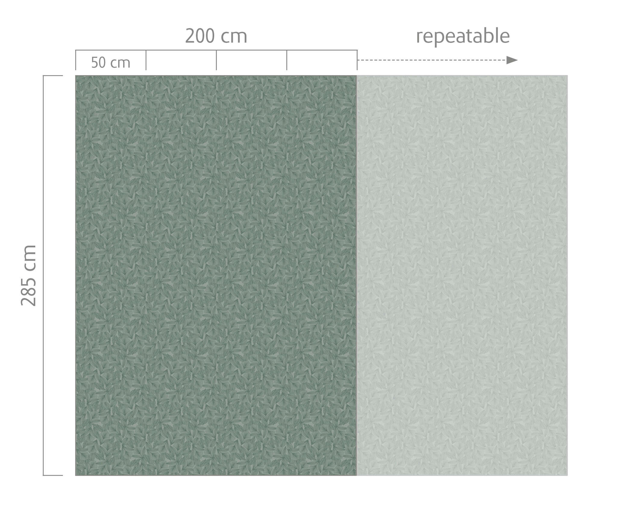 10-300113 Bildauschnitt 1 Wall mural Flora in Green | Roomblush - RB256