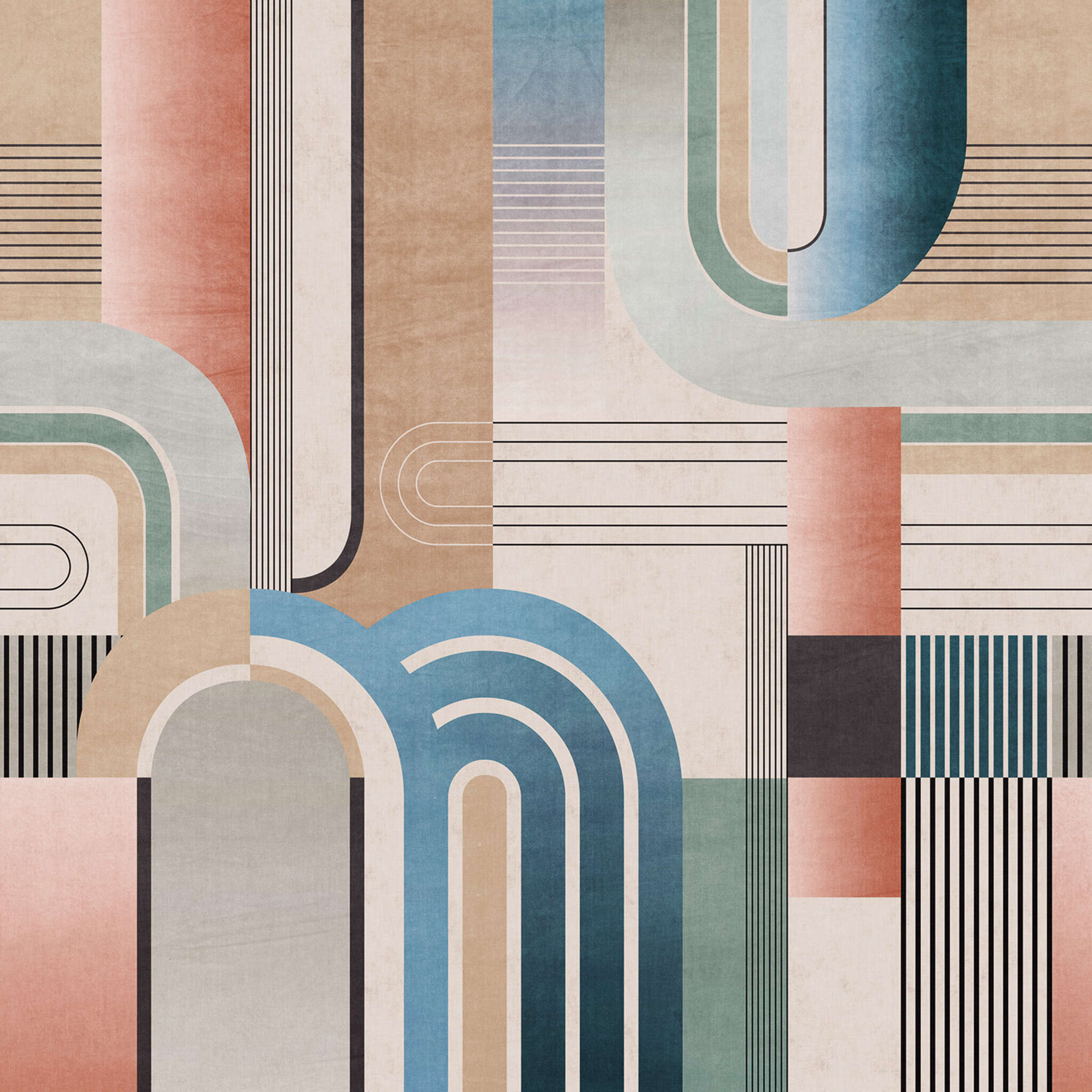10-300075 D2C Vorschaubild 1 Fototapete Vintage Twist in Beige | Roomblush - RB466
