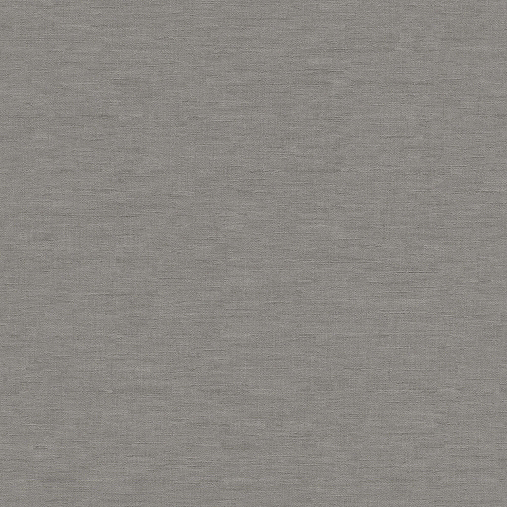 10-448627 Artikelscan 1 Plain wallpaper in grey with a textile linen-like surface, ideal for cosy room designs.