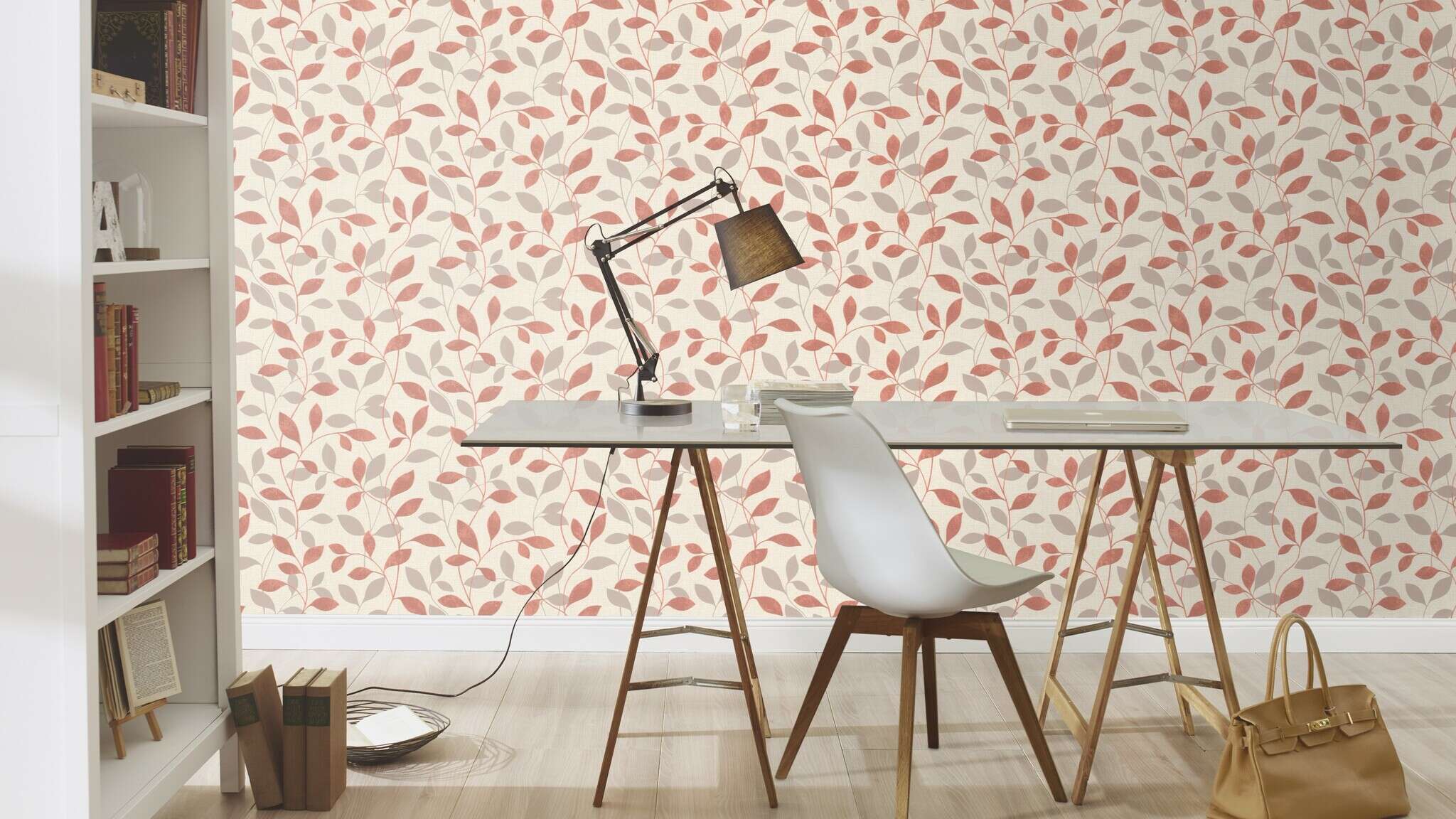 10-639858 Raumsituationen 2 Room with Textured wallpaper with three-dimensional plants