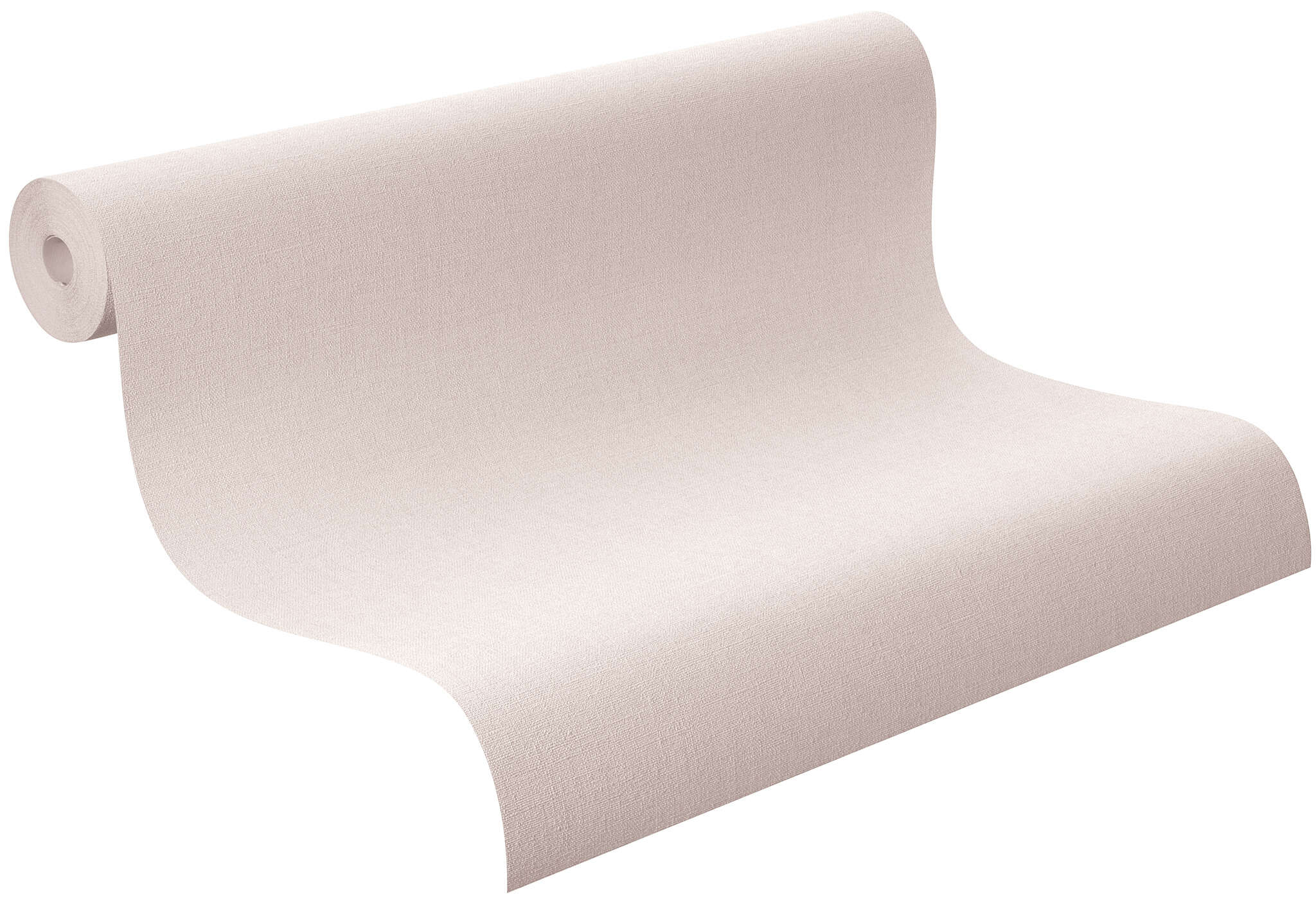 10-448528 Rolle abgerollt 1 Rollenabbildung mit Sanfte Vliestapete in Pastellrosa mit dezenter Stoffoptik