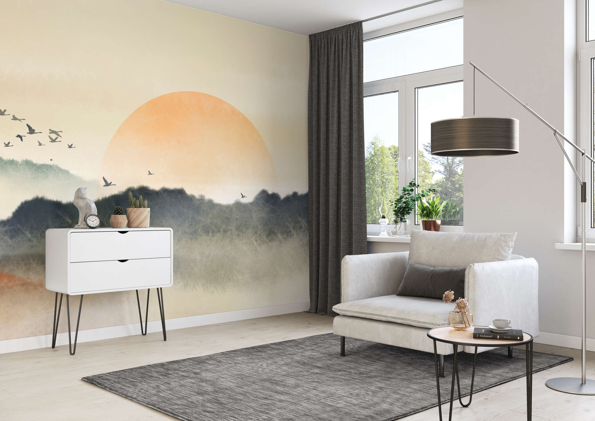 Fototapete Wohnzimmer Sonnenuntergang 360073 Wall mural with sunset 360073