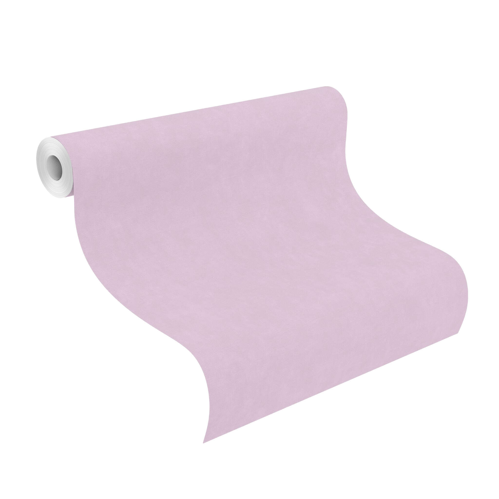 10-330069 Rolle abgerollt 1 Unrolled wallpaper roll with Delicate lilac wallpaper with a fine textile feel – feminine, soft and decorative.
