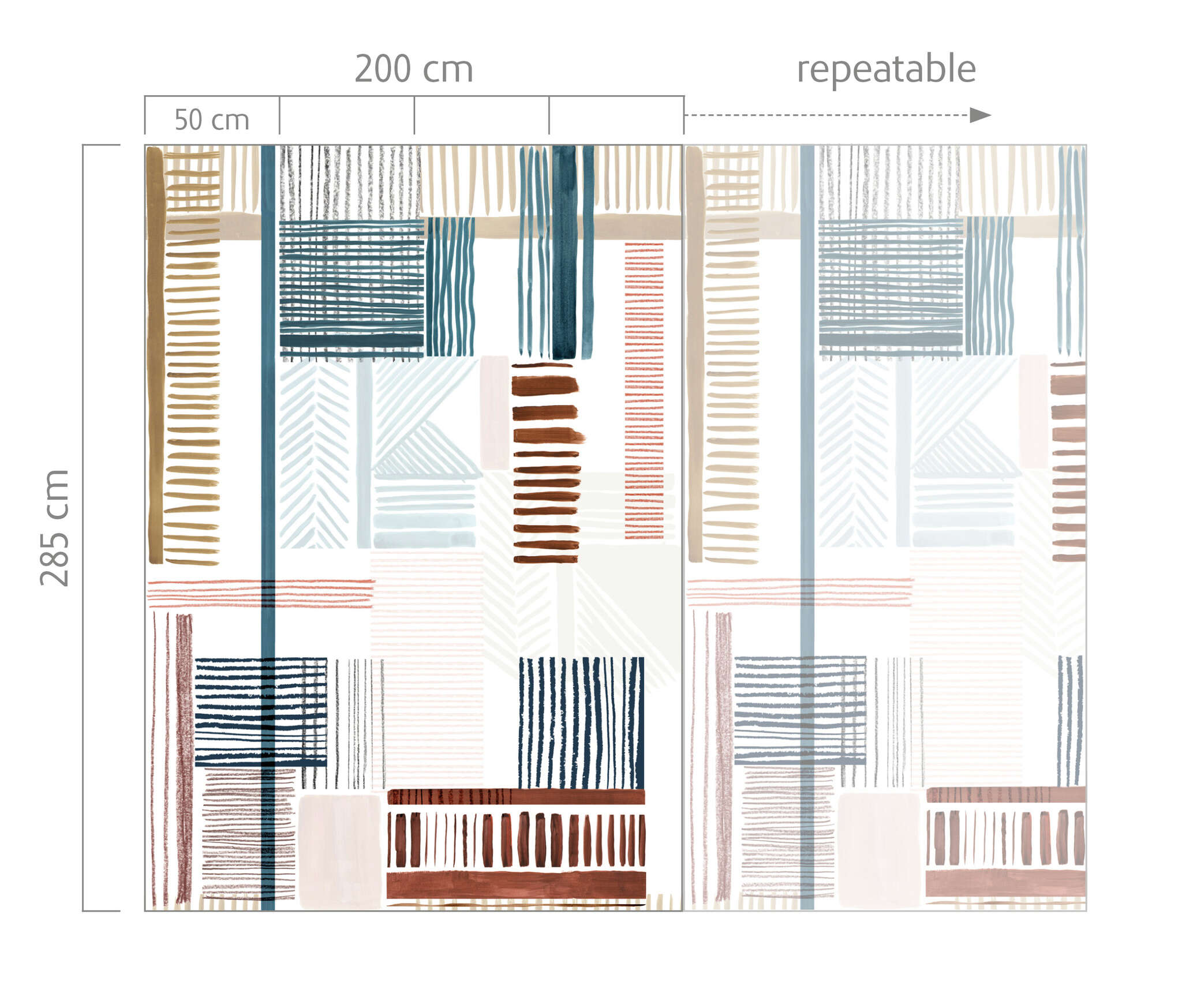 10-300202 Bildauschnitt 1 Wall mural Patchwork in Brown | Roomblush - RB287