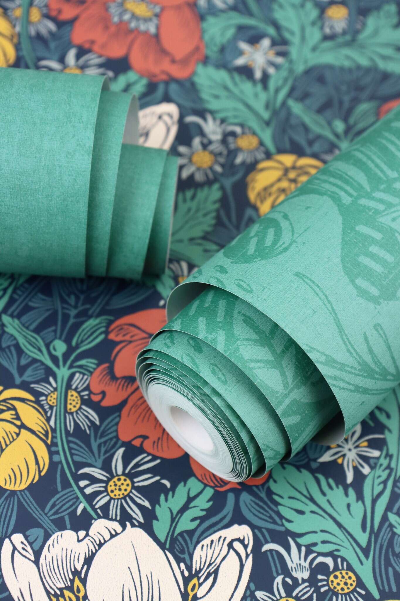 10-552713 Detailaufnahmen 3 Papier peint intissé aspect textile vert 552713