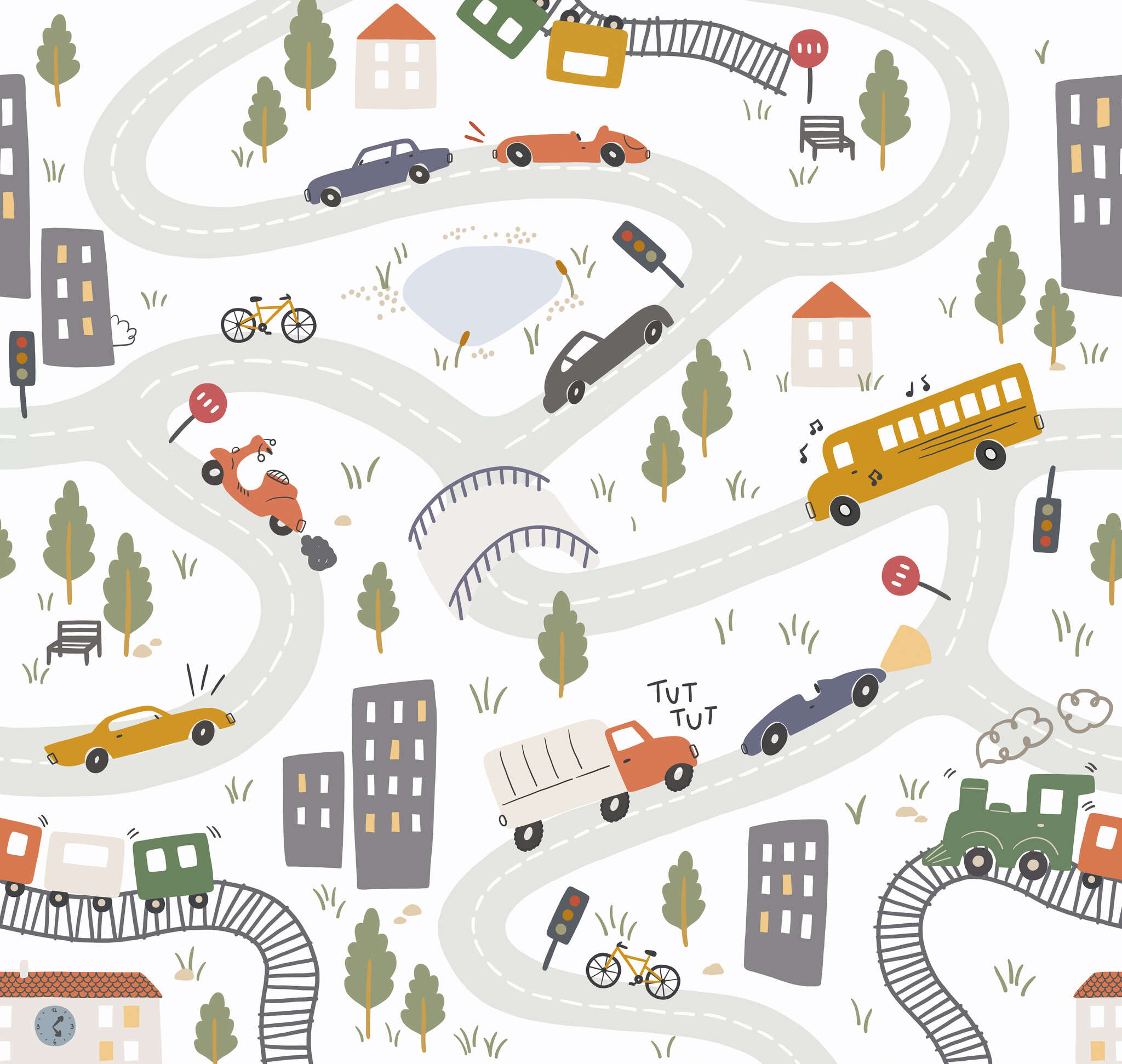 Wall mural Cars in Yellow | Roomblush - RB384