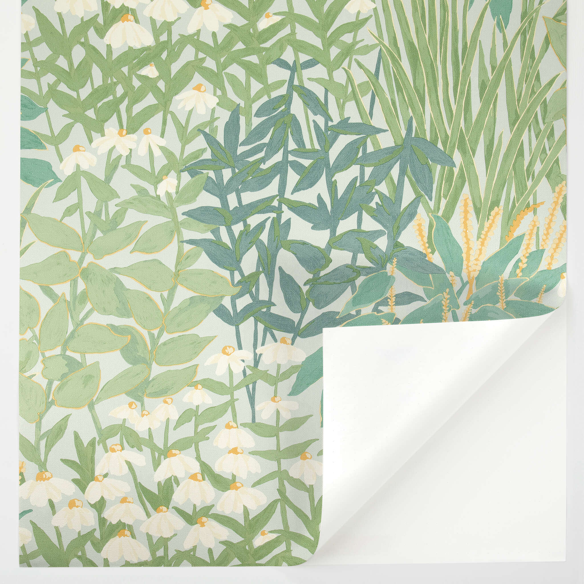 10-371017 Detailaufnahmen 2 Selbstklebende Tapete Wildscape 371017 - Pflanzen und Blumen in Grün und Blau