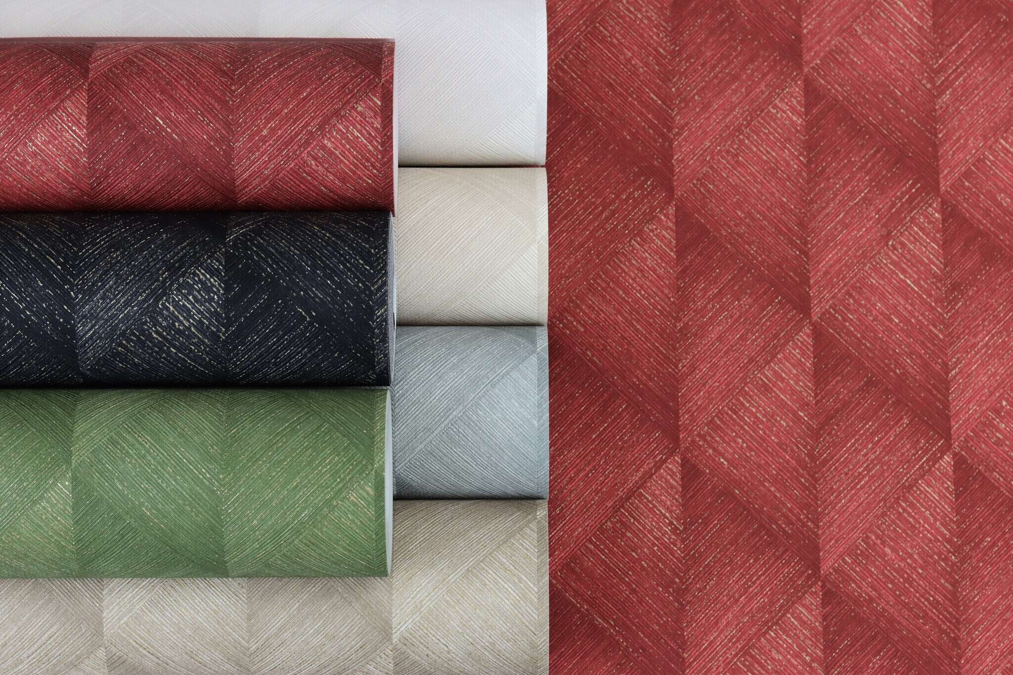 10-687965 Detailaufnahmen 24 Detailed image of Three-dimensional wallpaper with diamonds and triangles