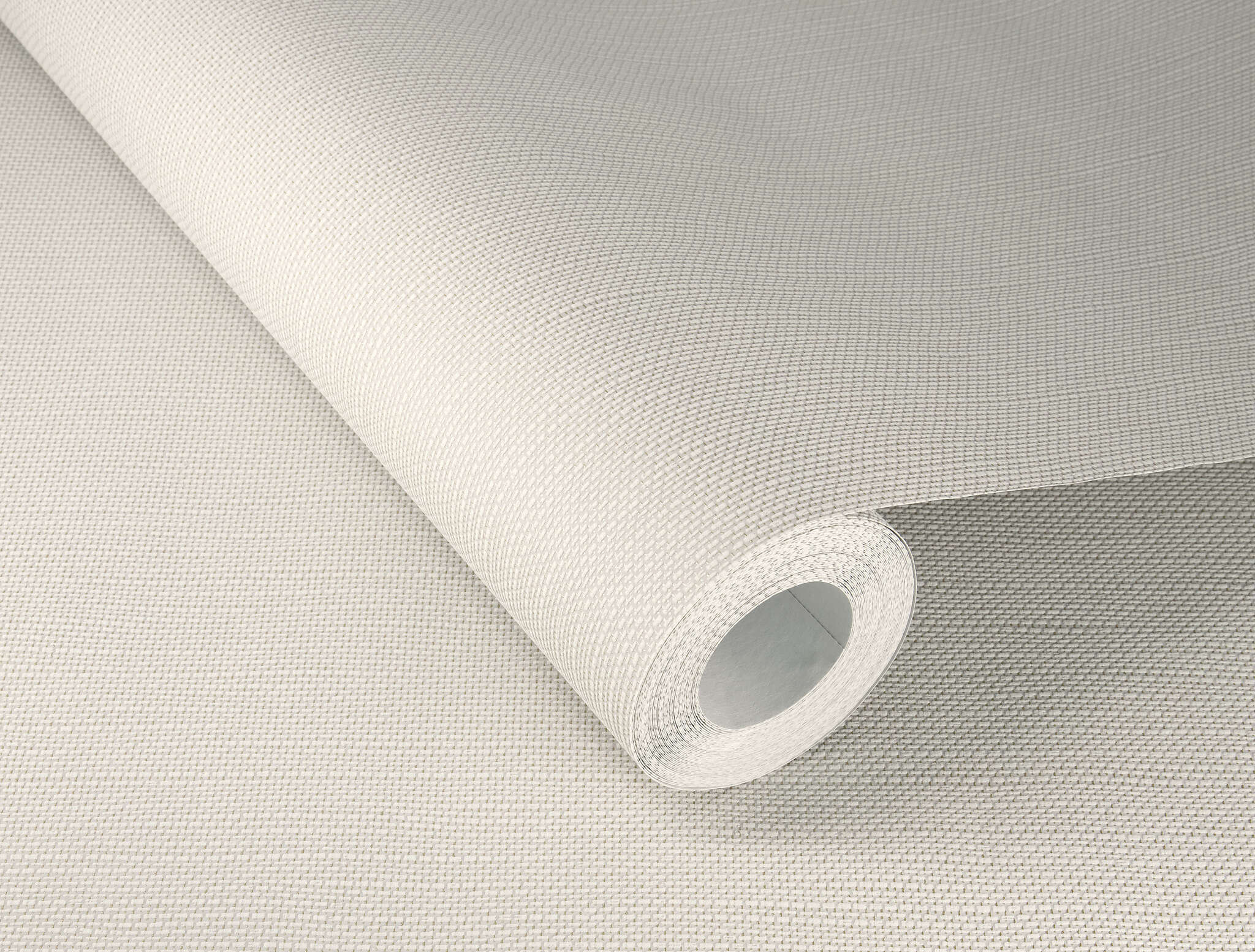 10-312362 Detailaufnahmen 3 Detailed image of Light grey plain wallpaper with fine linen texture