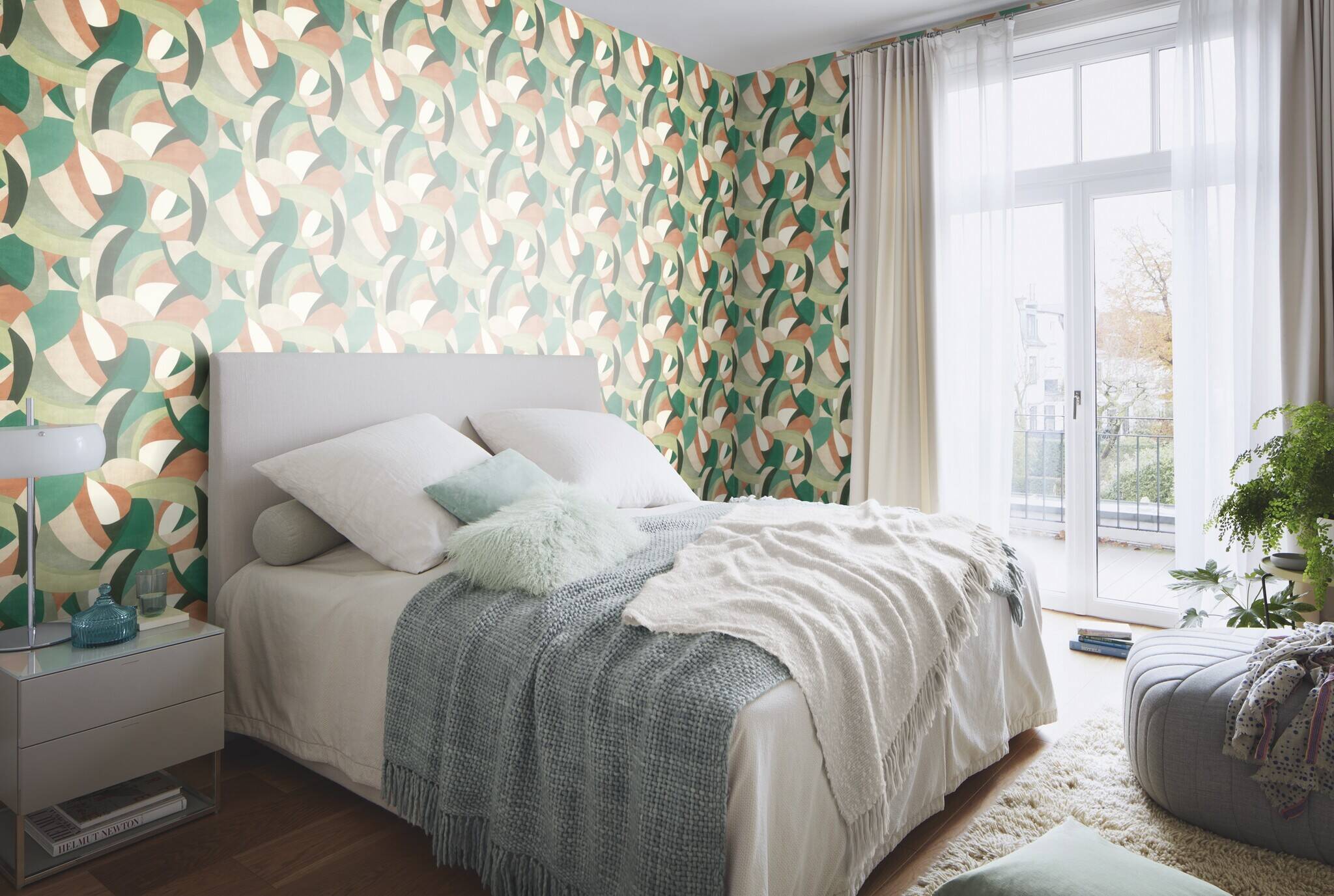 10-791310 Raumbilder 1 Room with Abstract wallpaper with organic shapes