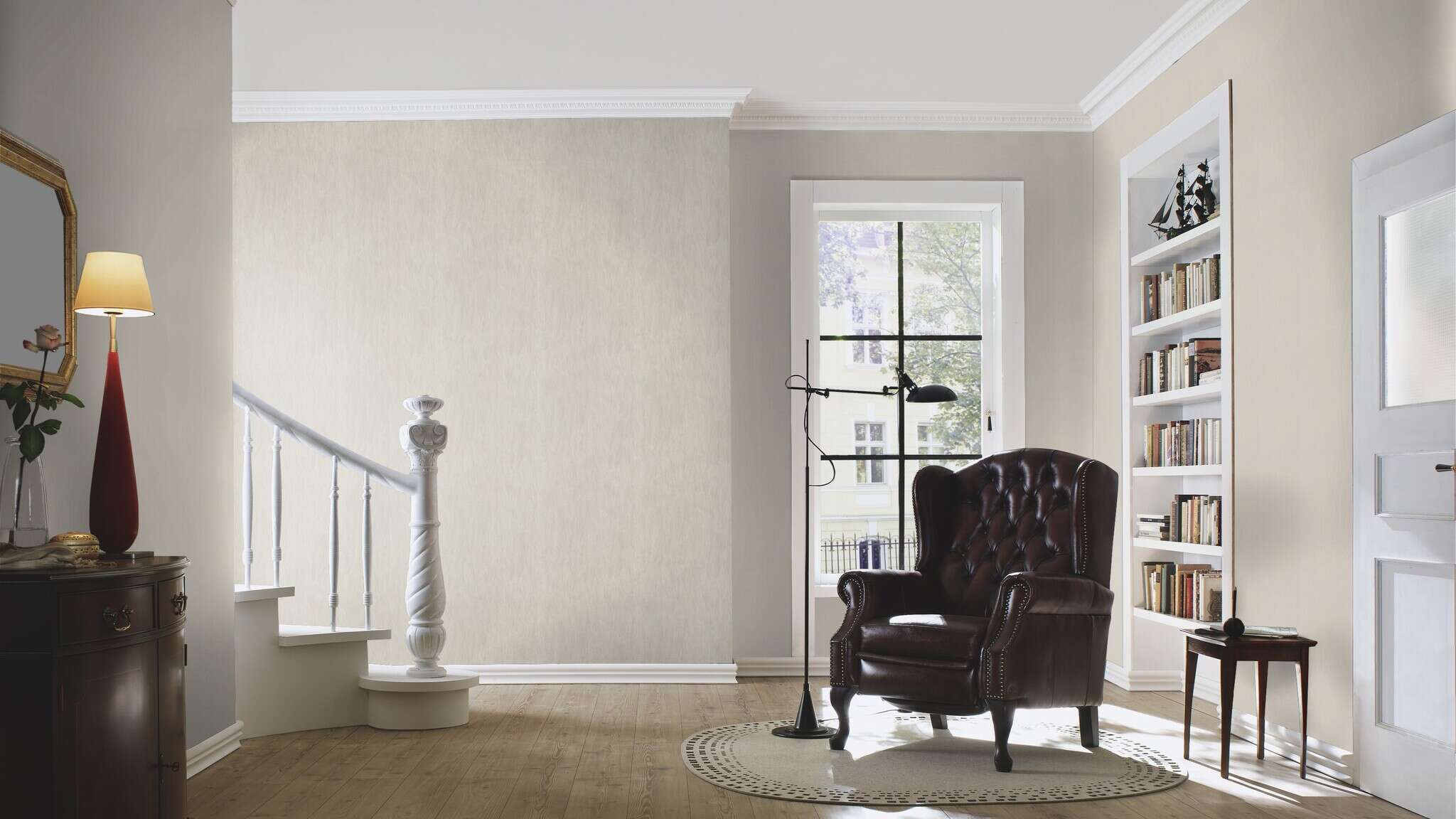10-540833 Raumsituationen 3 Room with Single-colour plain with brush strokes
