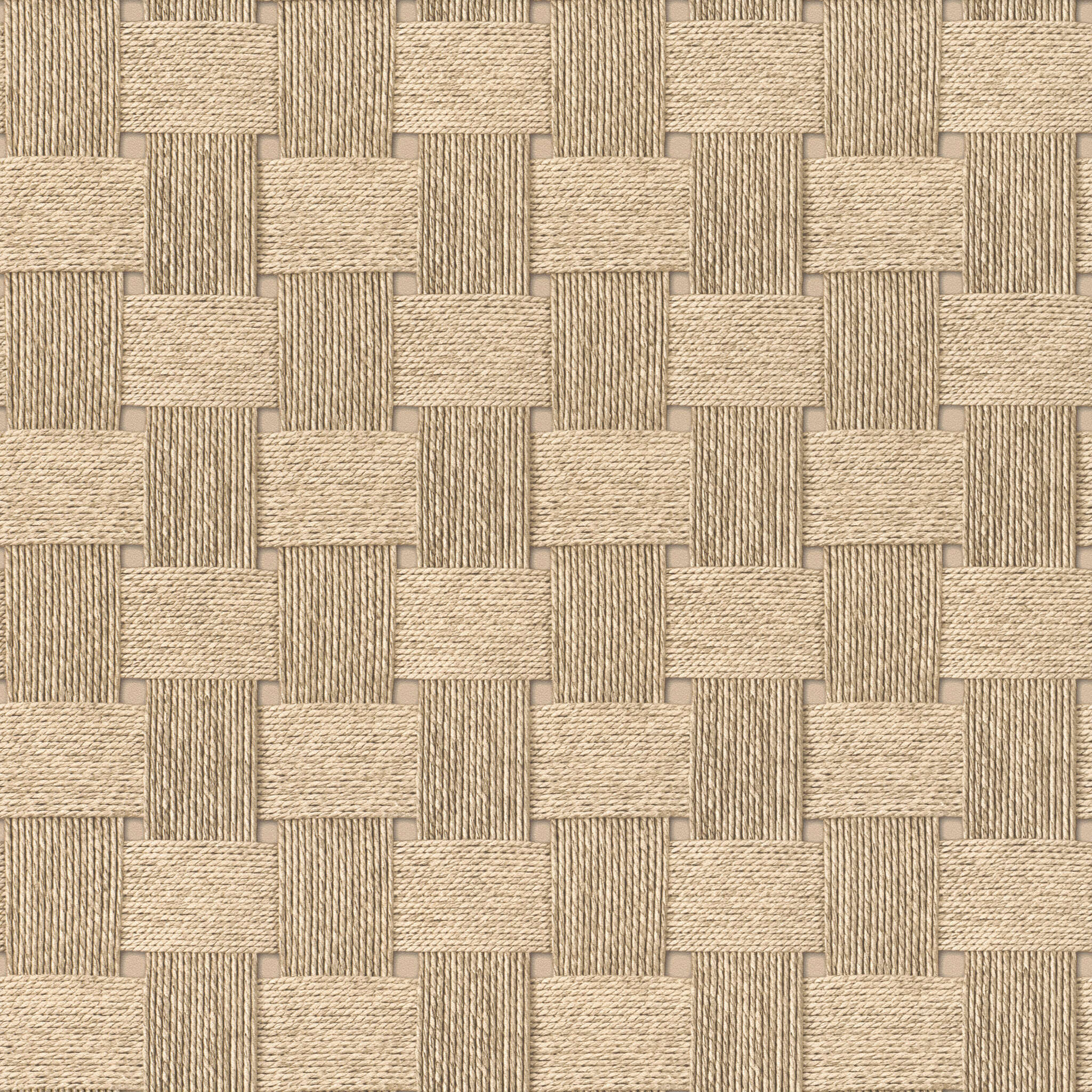 580303 Vliestapete Geflecht Beige Wallpaper with woven pattern and fine texture