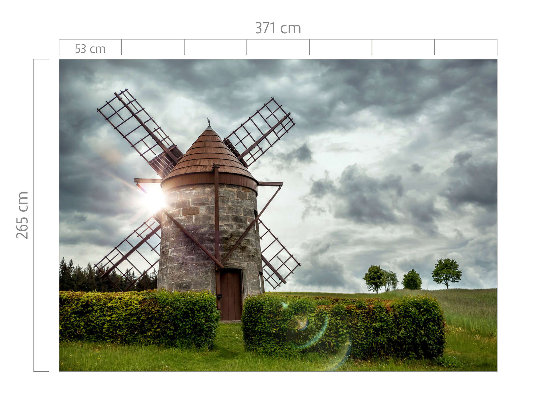 10-363463 Bildauschnitt 1 magicwalls Fototapete mit Windmühle 363463