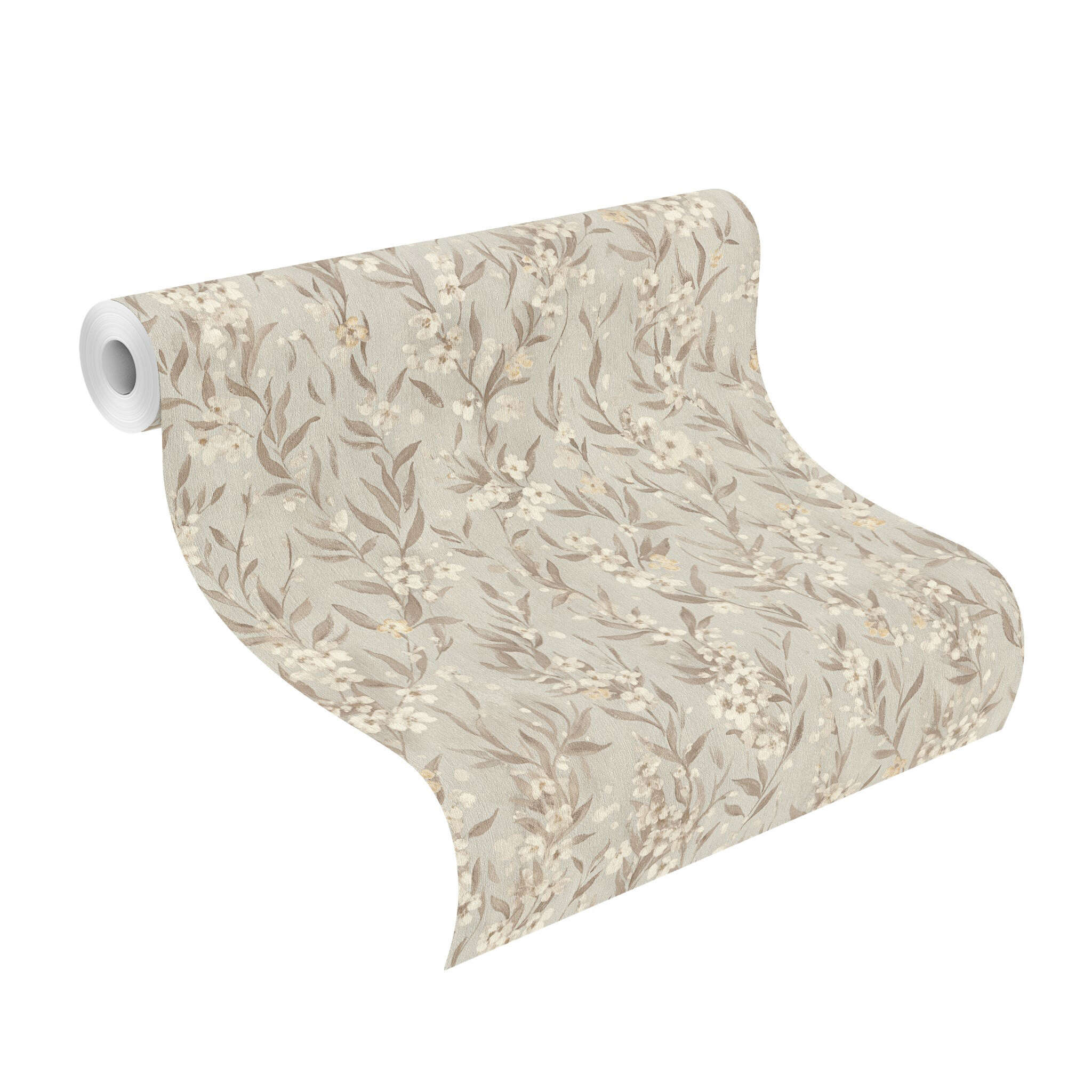 10-435245 Rolle abgerollt 1 Cherry blossom wallpaper in grey - Noble Zen Sakura 435245