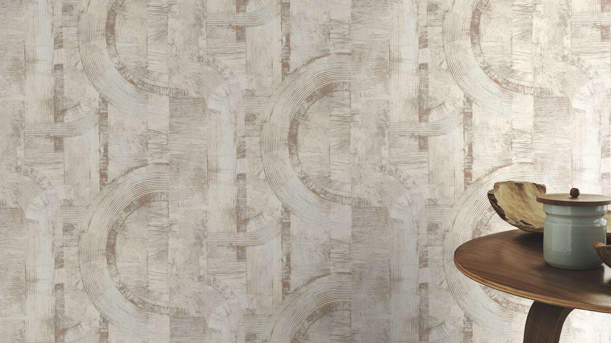 10-554748 Raumsituationen 3 Non-woven wallpaper in white-offwhite Selection 554748