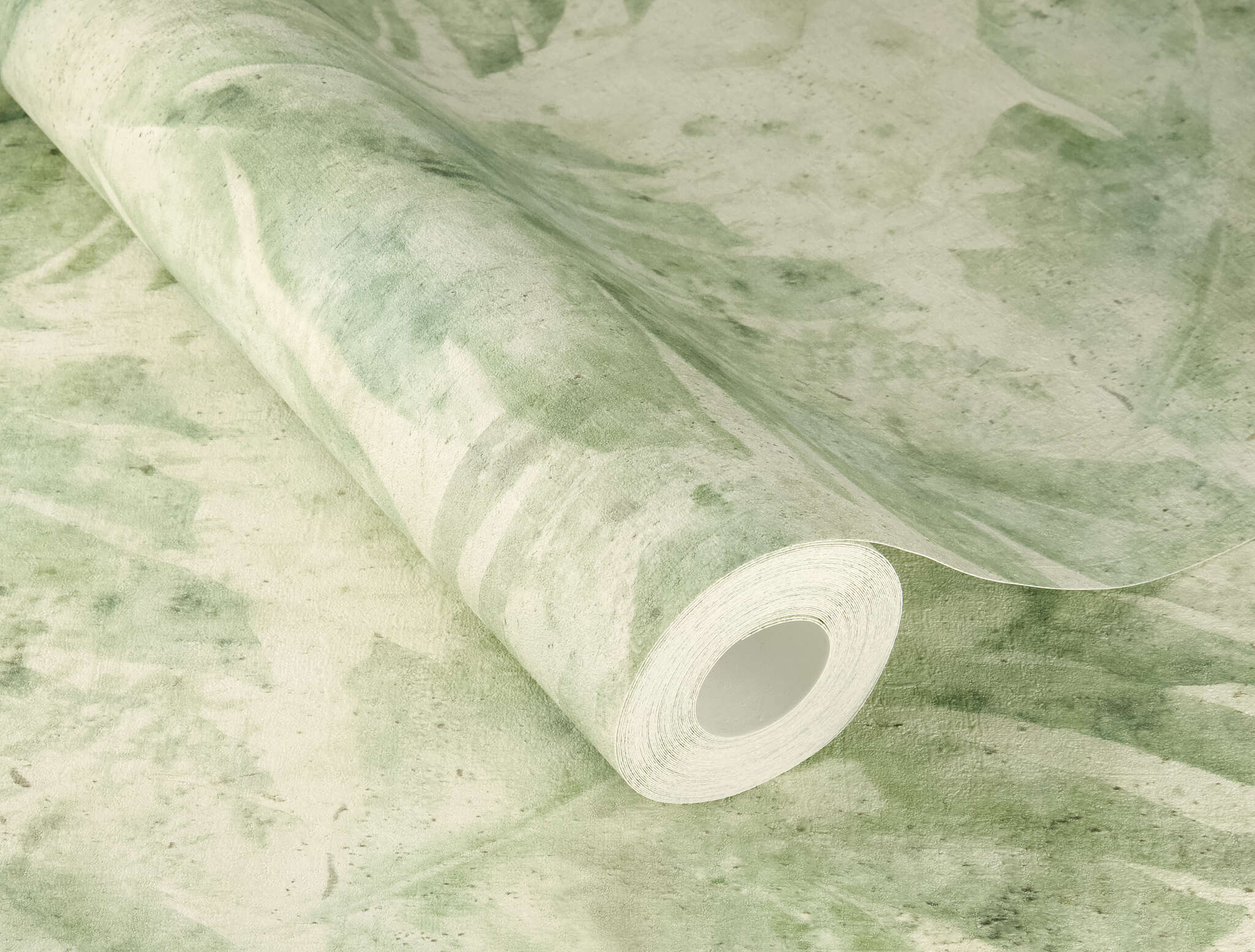 10-416121 Detailaufnahmen 1 Non-woven wallpaper in green Selection vinyl/non-woven 416121