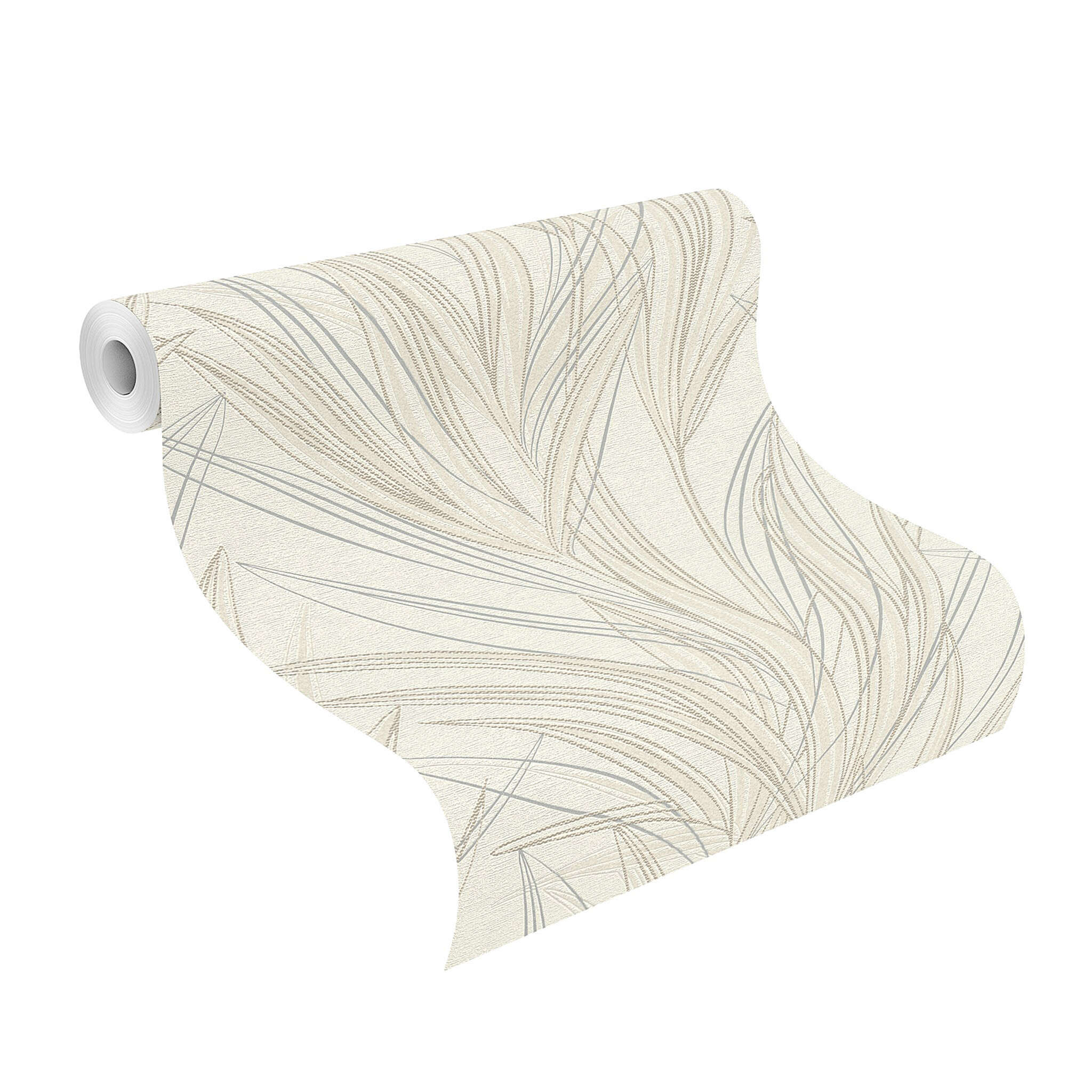 10-654004 Rolle abgerollt 1 Herbes papier peint intissé blanc-crème Welcome Home 654004