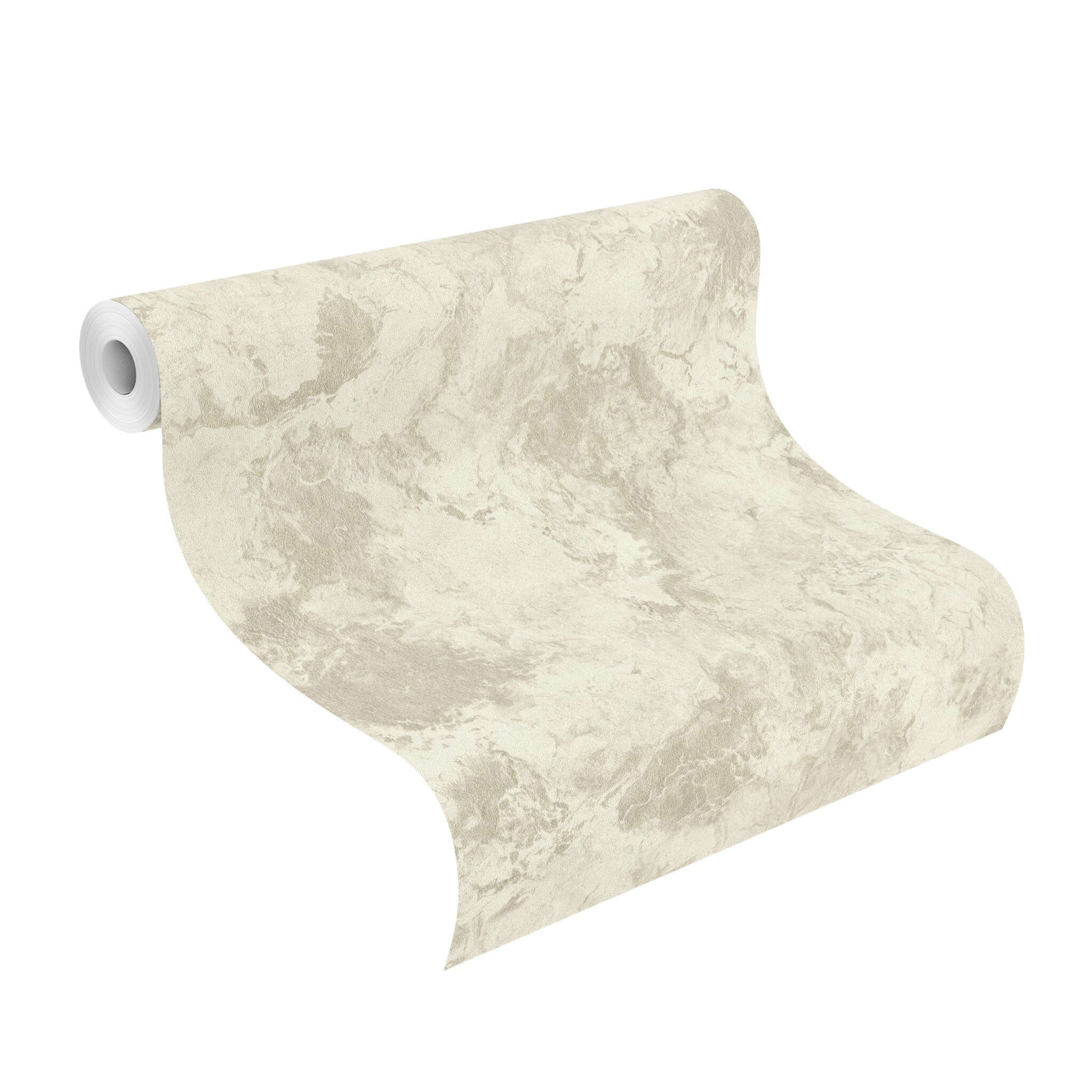 10-497229 Rolle abgerollt 1 Echo non-woven wallpaper in white - Factory VI 497229