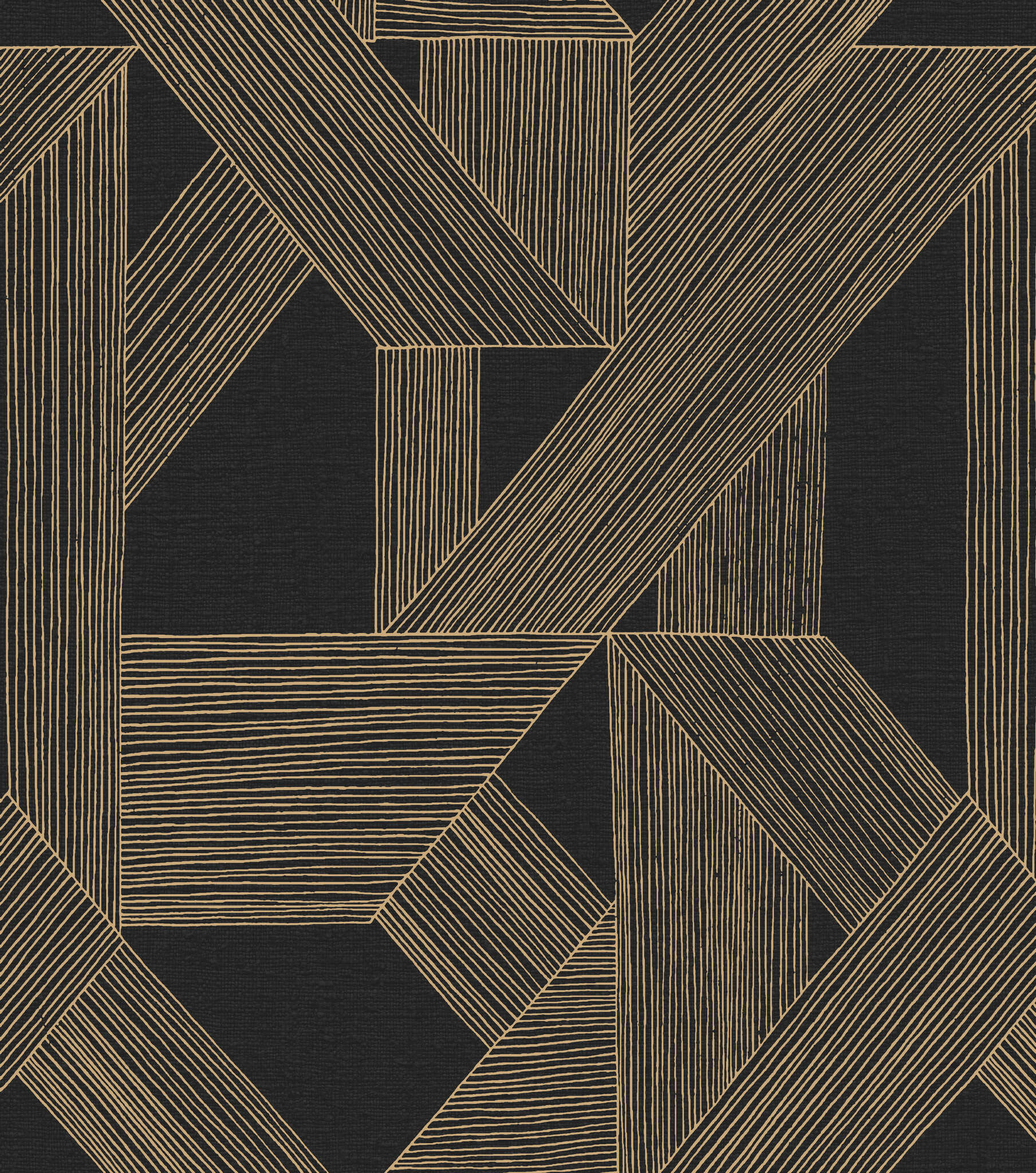 10-366815 Artikelscan 1 SCHÖNER WOHNEN collection wall mural XXL LINES in black and gold 366815