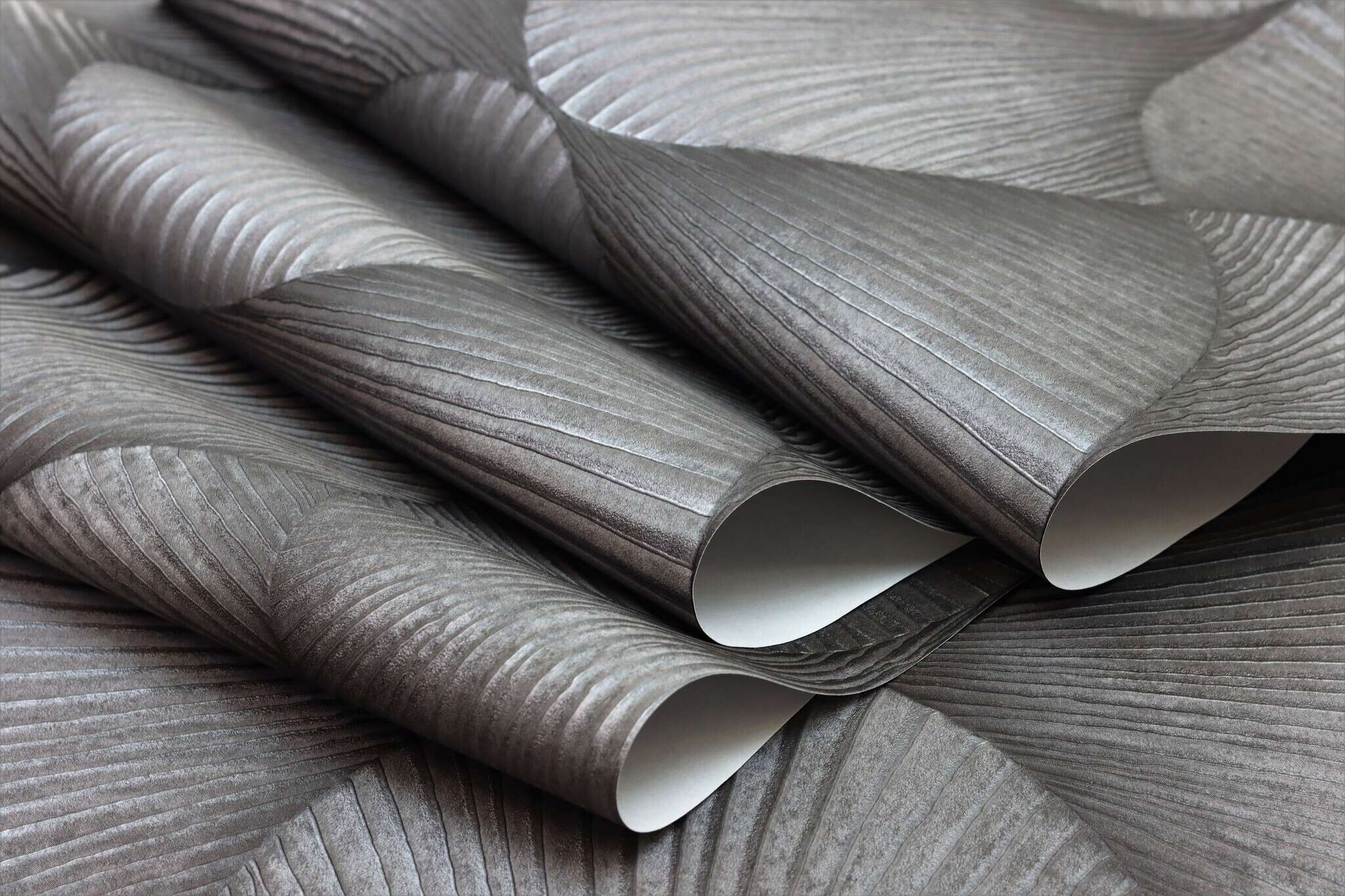 10-608250 Detailaufnahmen 9 Detailed image of Graphic wallpaper with shells and grooved texture