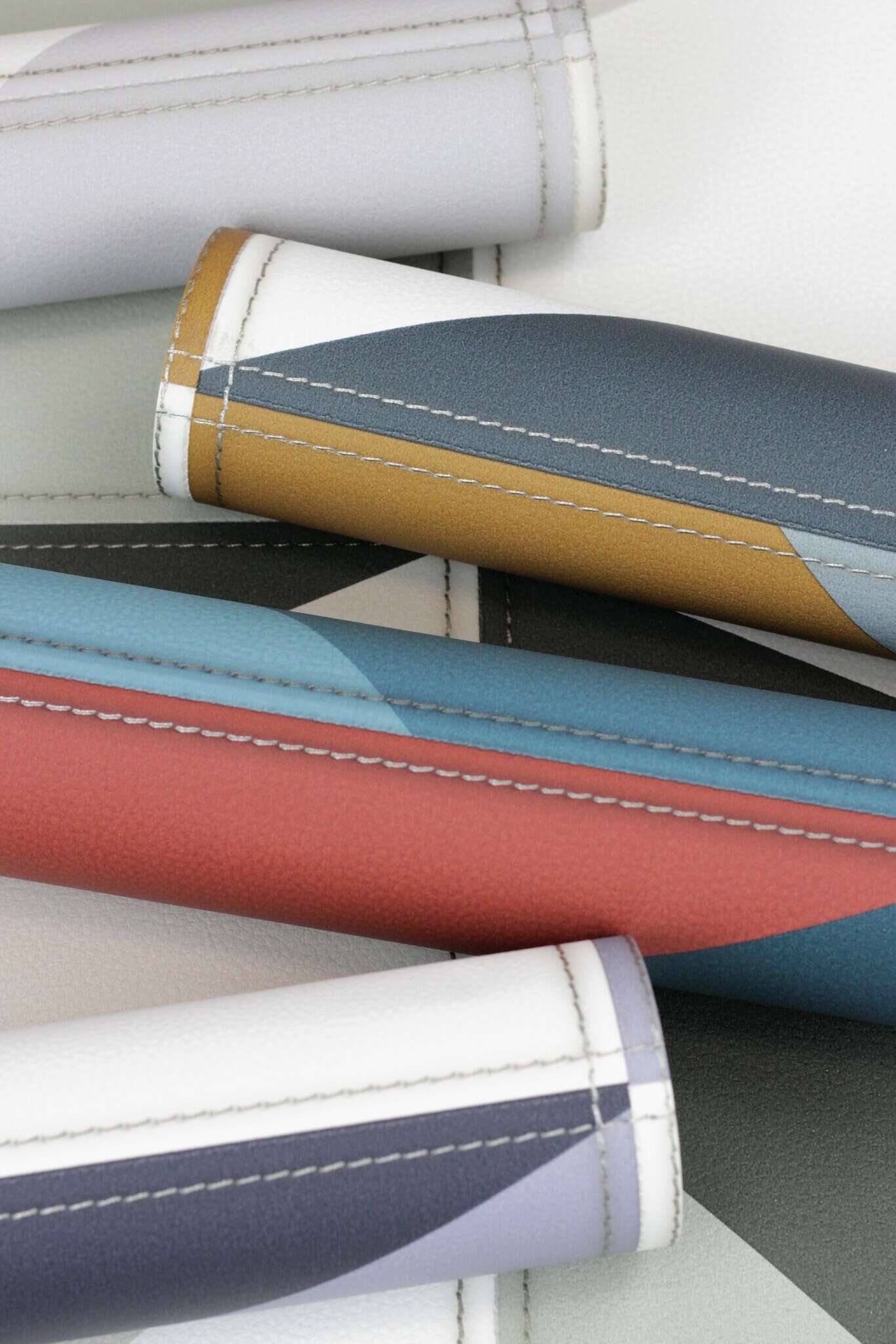 10-419269 Detailaufnahmen 10 Leather-look non-woven wallpaper in blue-dark petrol Selection 419269
