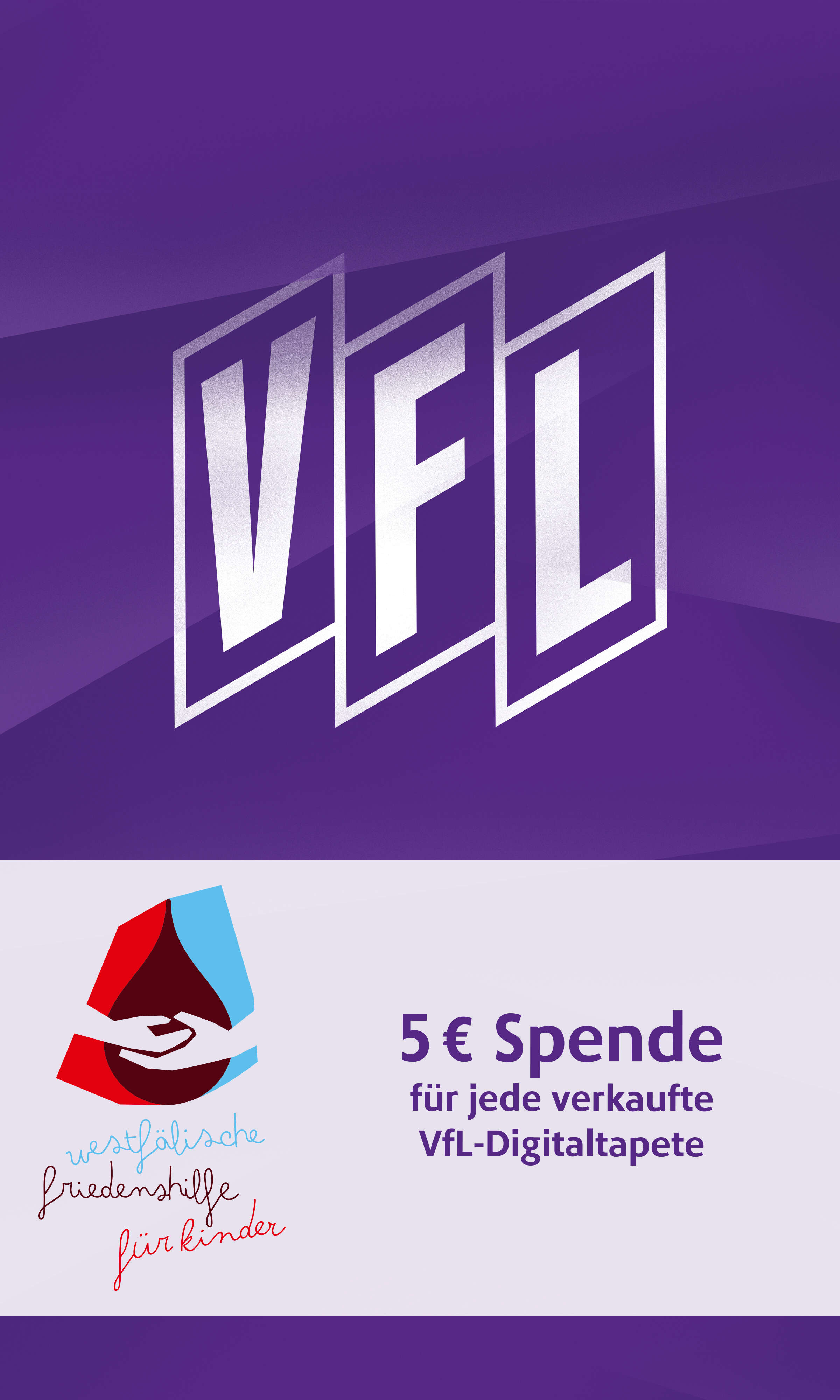 VfL Osnabrück non-woven wallpaper mural logo in purple 365412 VfL Osnabrück non-woven wallpaper mural logo in purple 365412