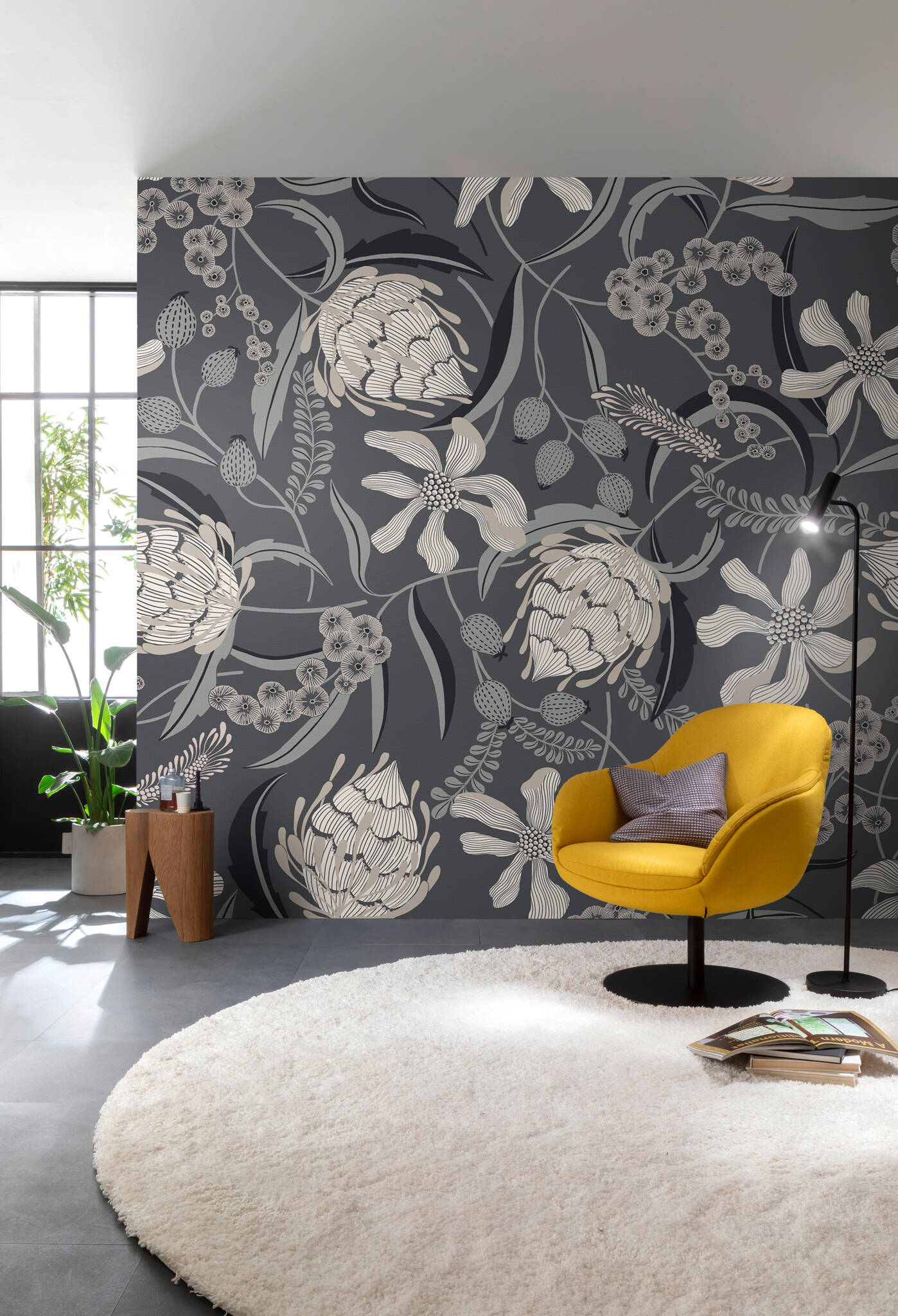 10-367317 Raumbilder 2 SCHÖNER WOHNEN collection PLAYFUL wall mural in black 367317