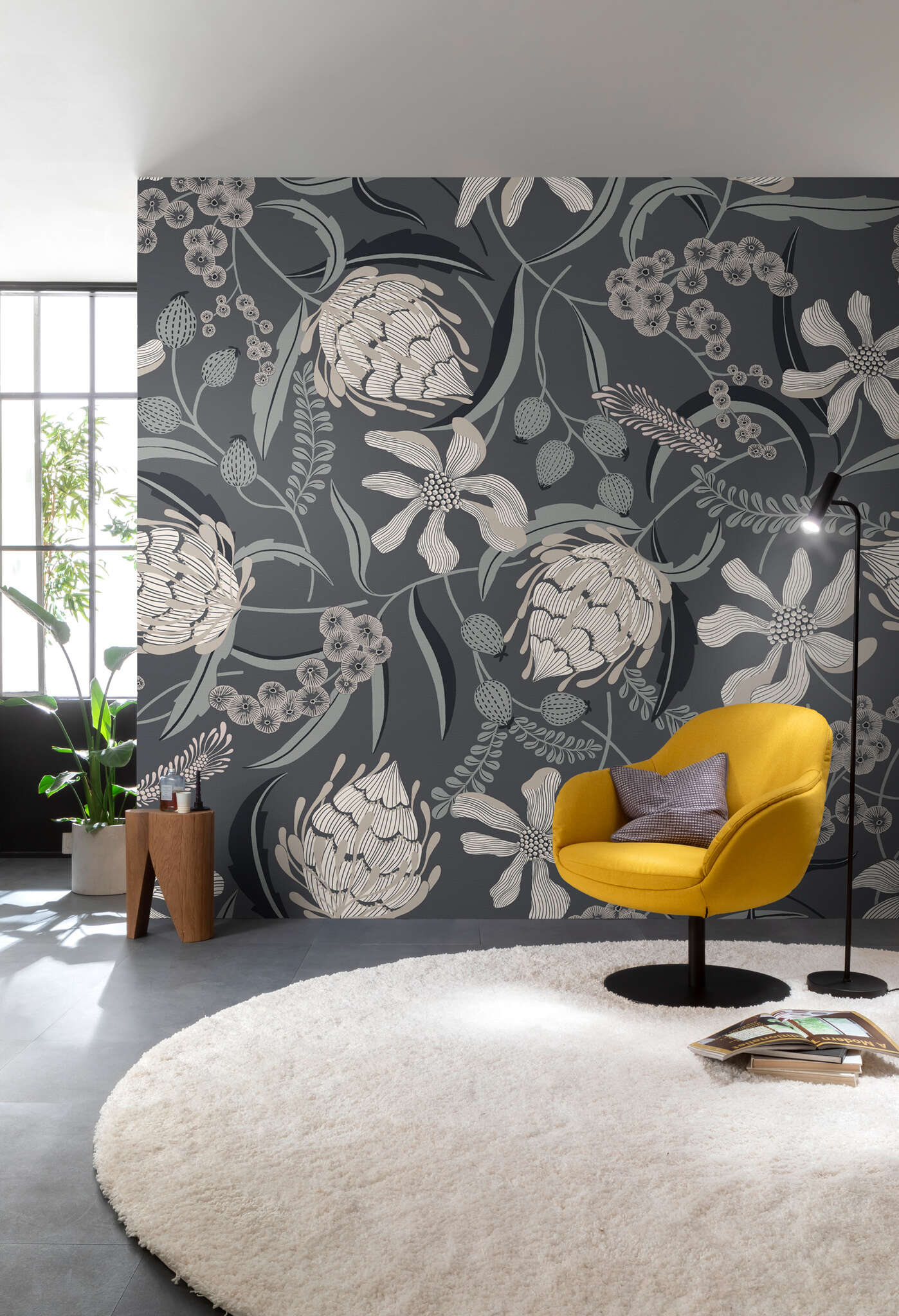 10-367317 Raumbilder 2 SCHÖNER WOHNEN collection PLAYFUL wall mural in black 367317