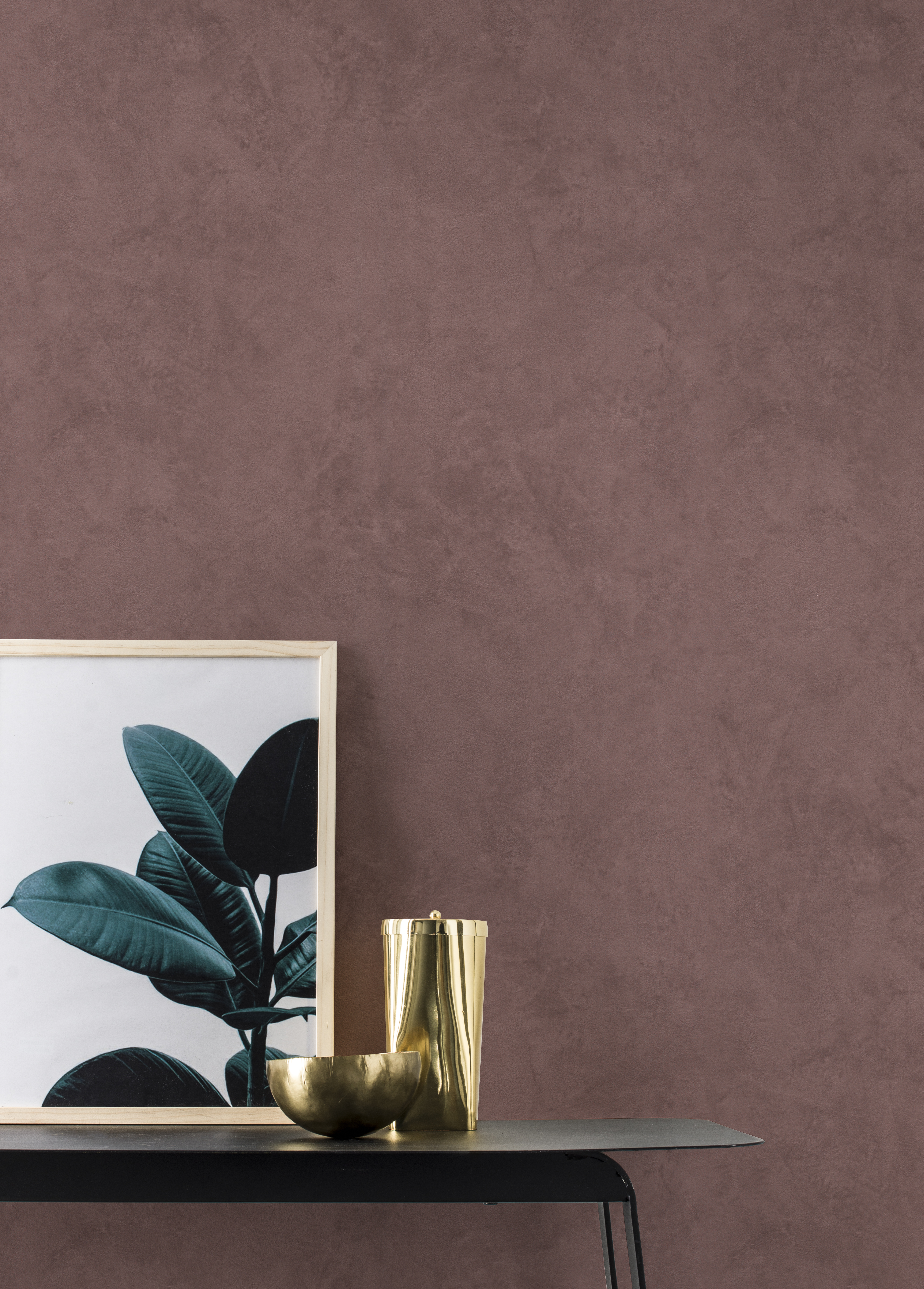 10-426212 Raumsituationen 2 Non-woven wallpaper plaster look in brown 426212