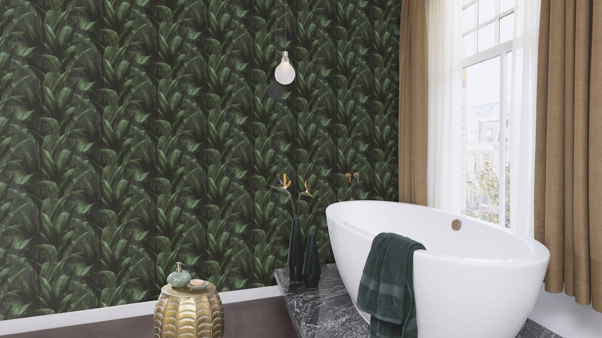 10-416237 Raumsituationen 2 Non-woven wallpaper in green Back To Nature 416237