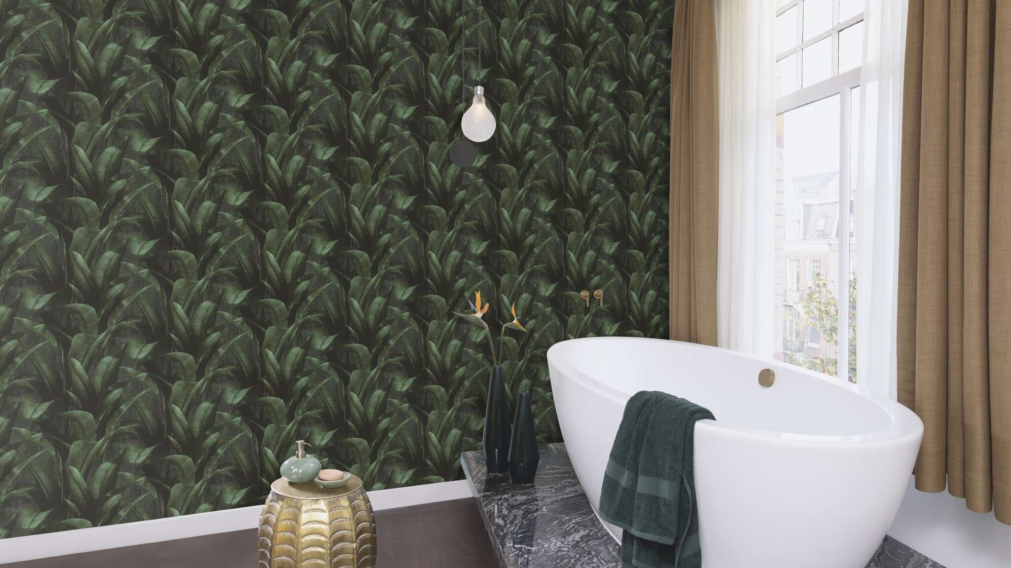 10-416237 Raumsituationen 2 Non-woven wallpaper in green Back To Nature 416237
