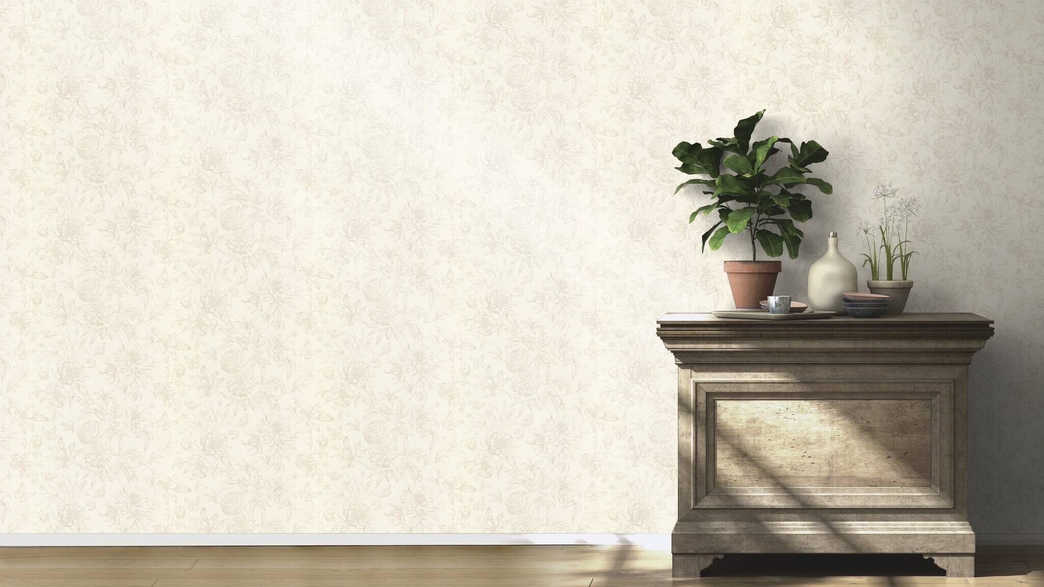 10-793932 Raumsituationen 3 Non-woven wallpaper in white Selection vinyl/non-woven 793932